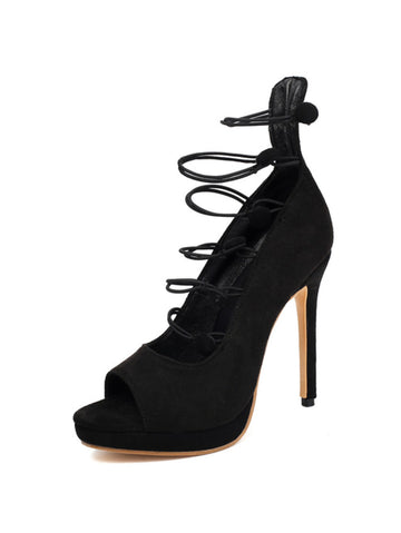 Modern Glam Women Black Sandals