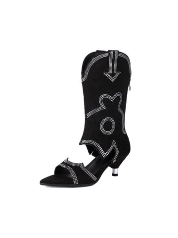 Cowgirl Open-Toe Heel Sandals for Women