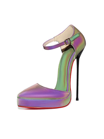 High Holographic Platform Sandals Women