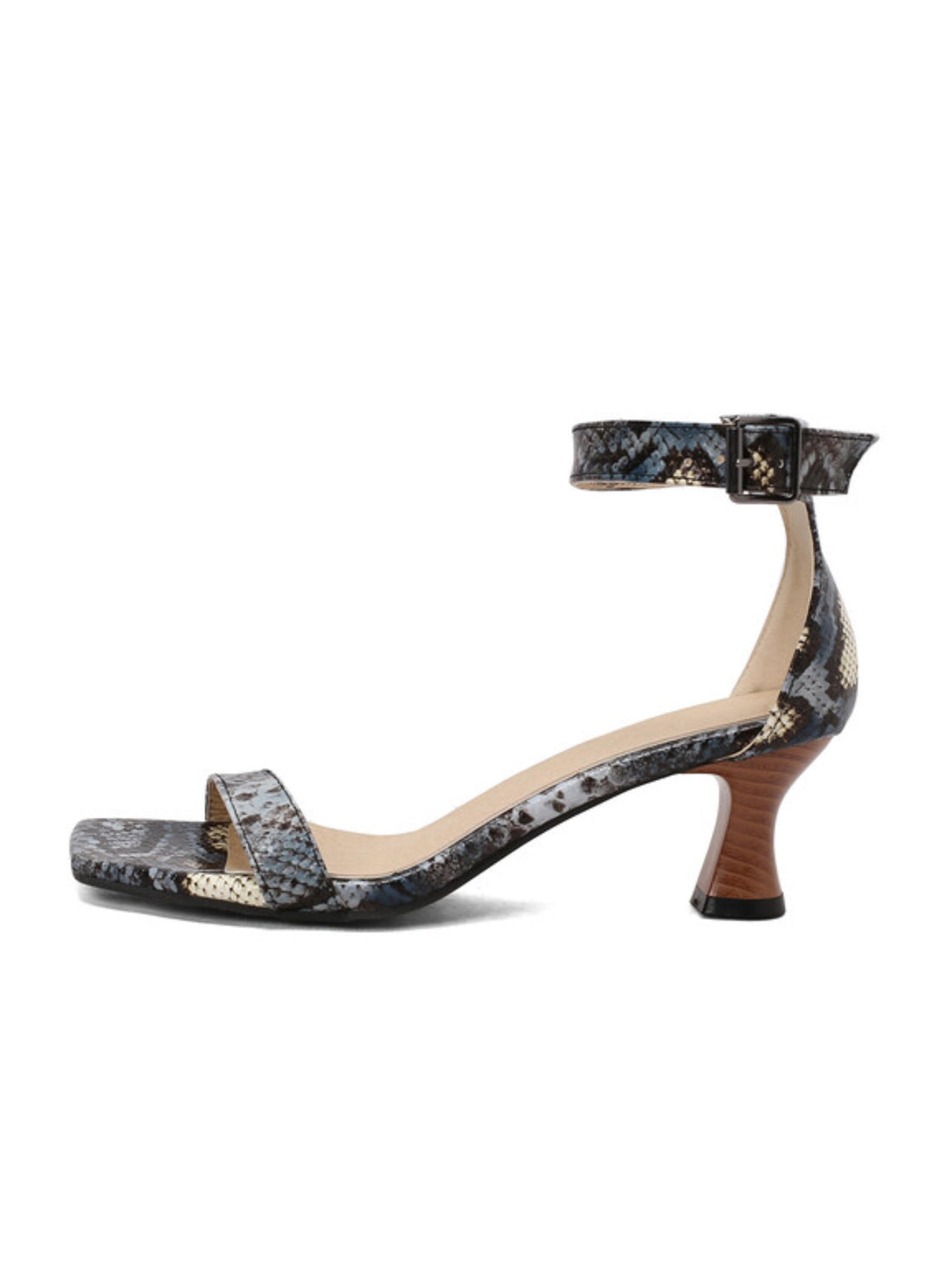 Exotic Grace Snakeskin Texture Dress Sandals for Women