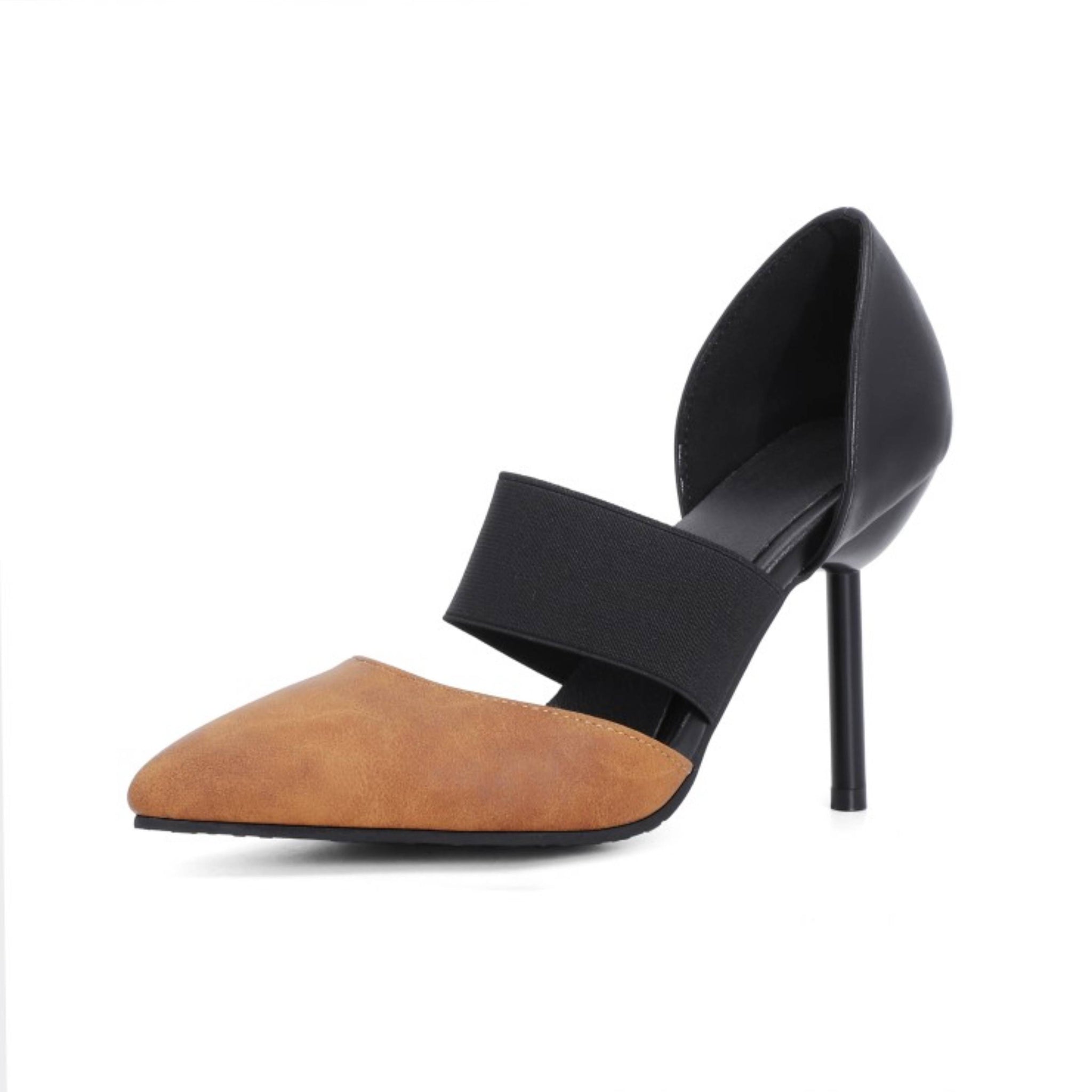 Sophisticated Pointed Toe Heels Brown Women's Sandals