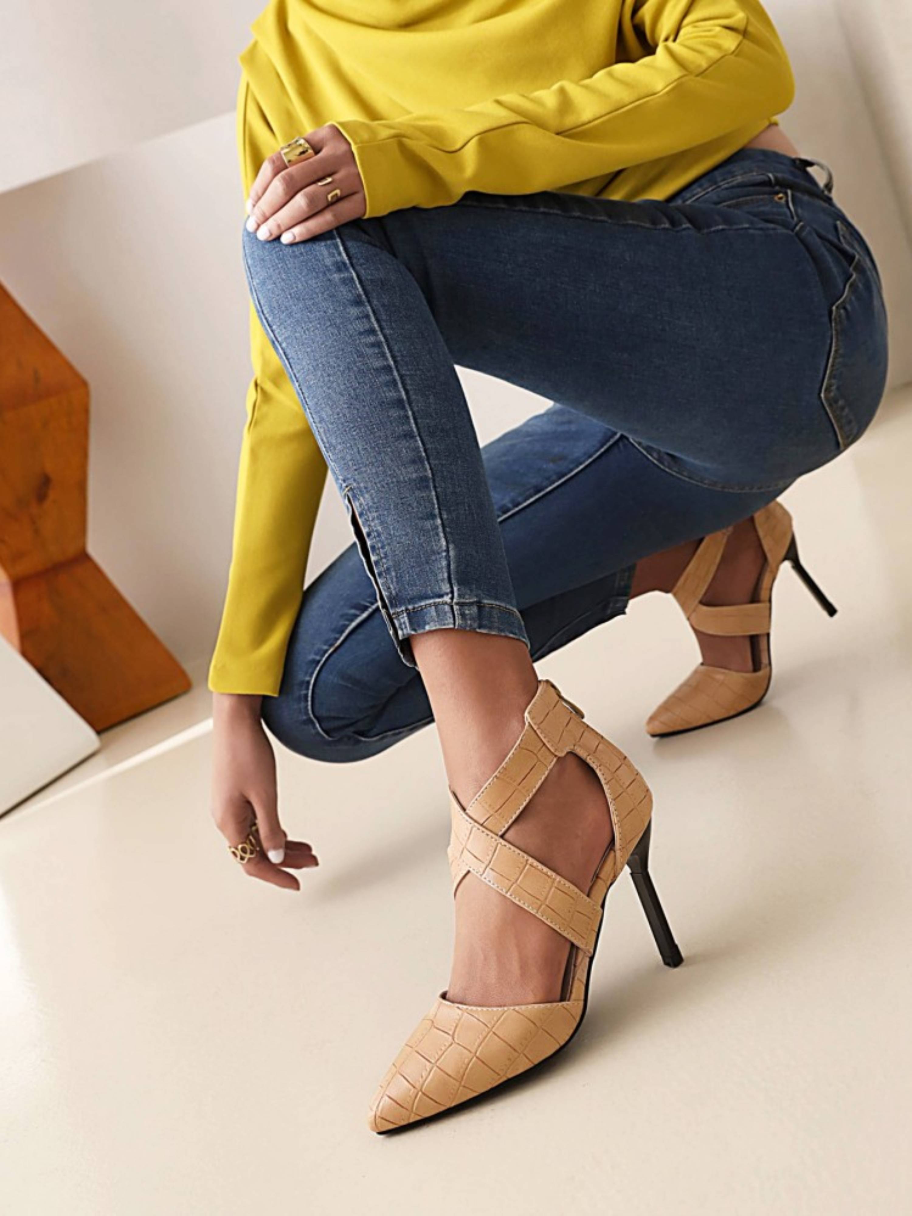 Beige Touch Strappy Sandals for Women with Comfortable Cushioned Insole