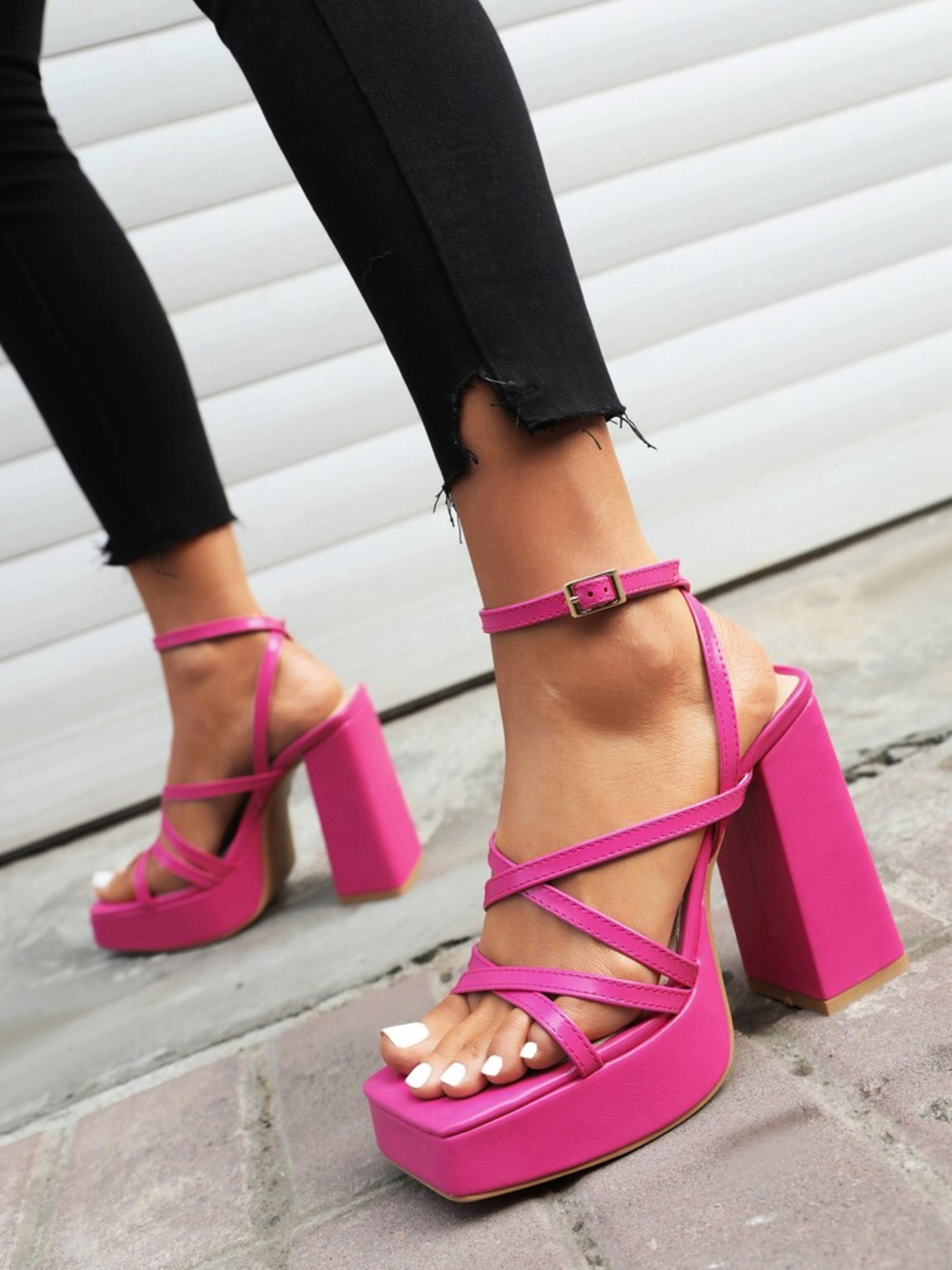 Fuchsia Fever Platform Sandals for Women