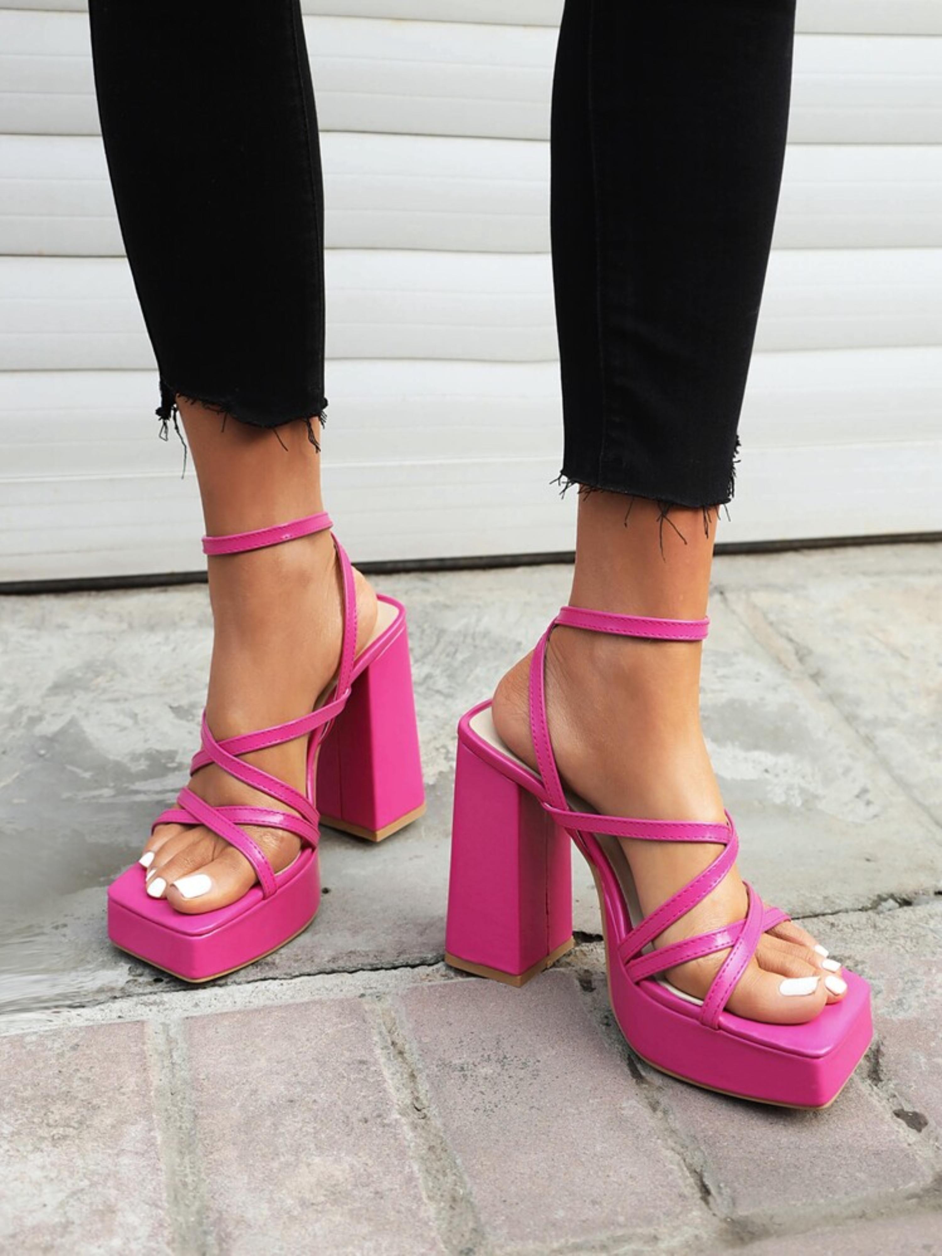 Fuchsia Fever Platform Sandals for Women