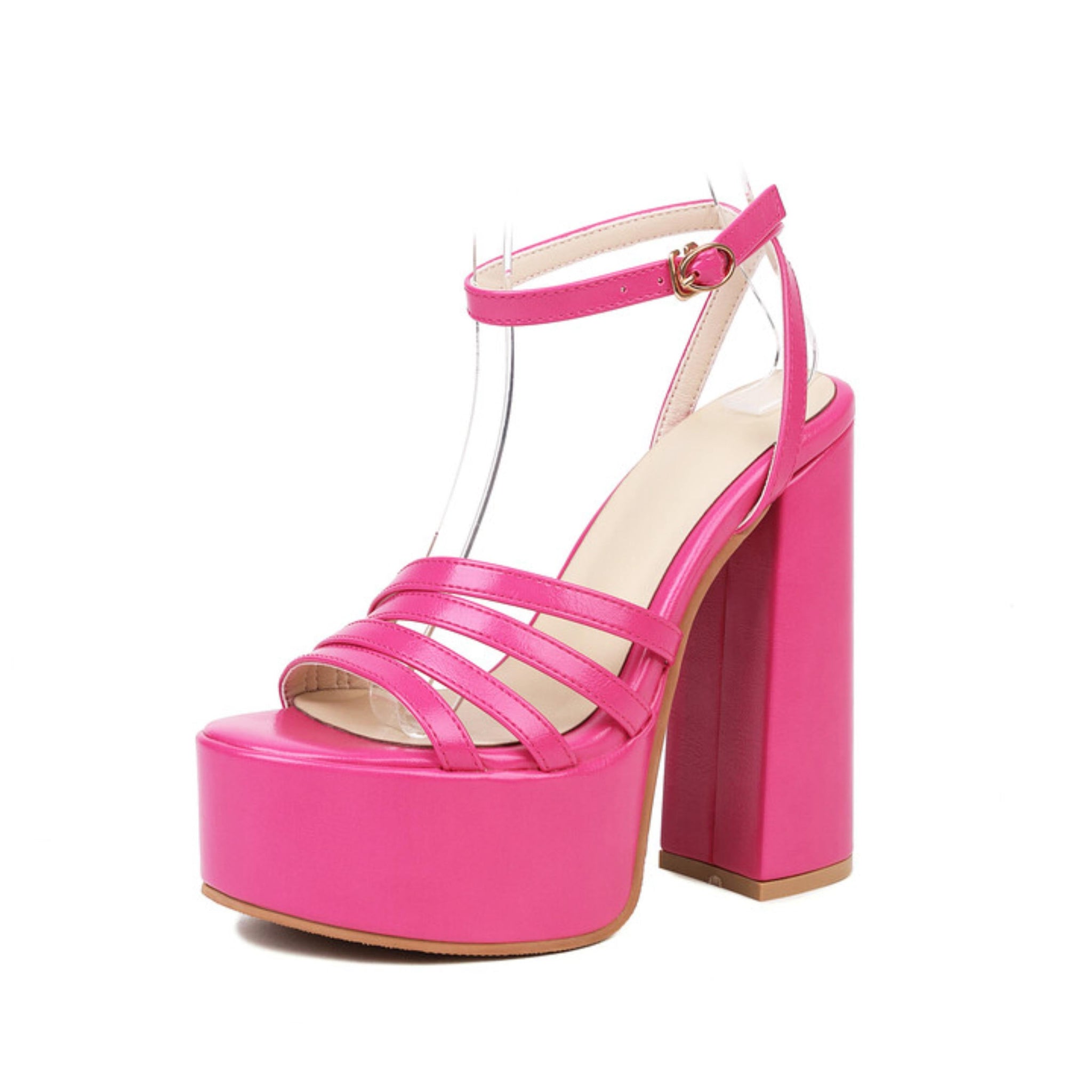 Pink platform sandal