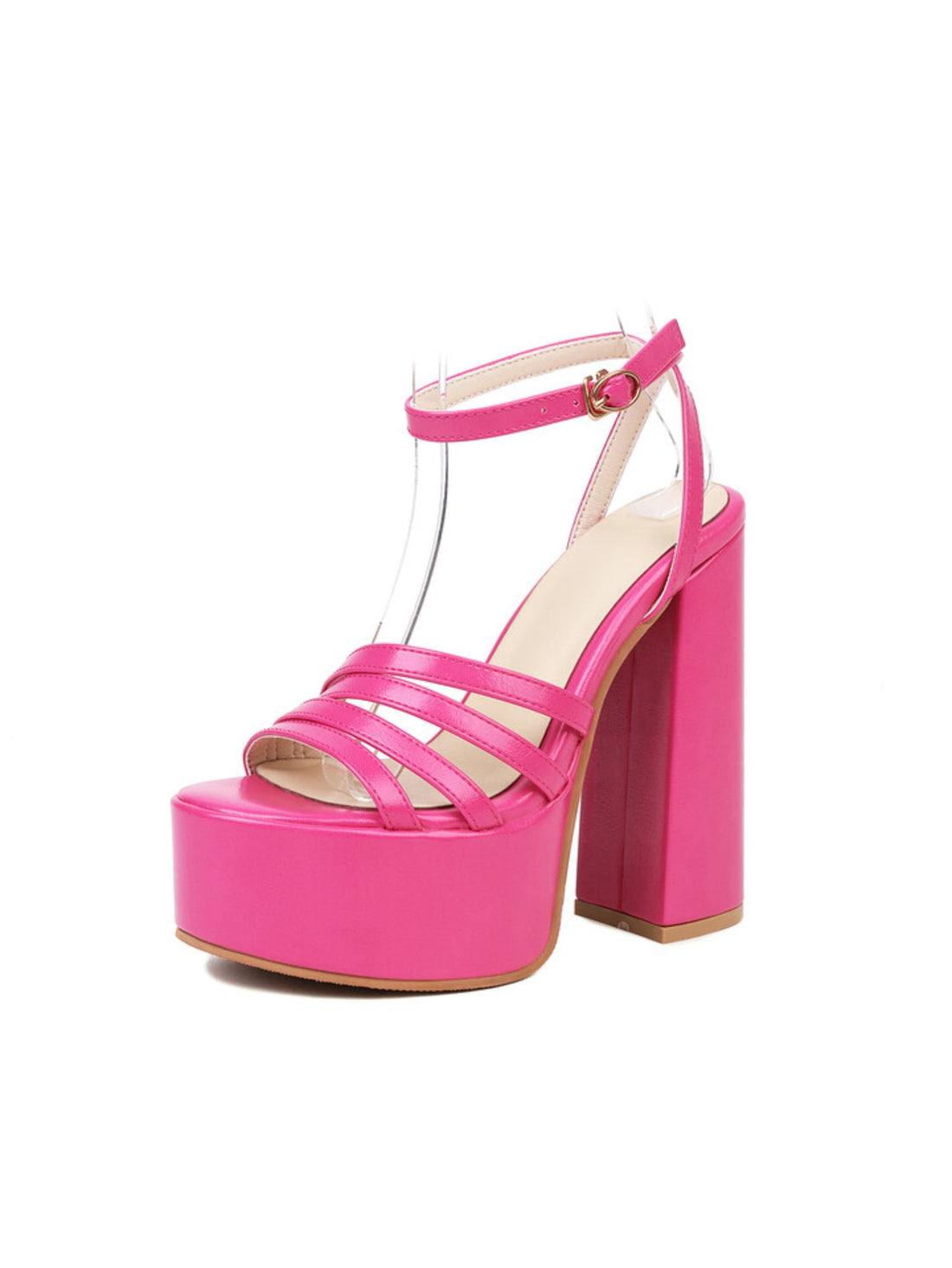 Pink platform sandal