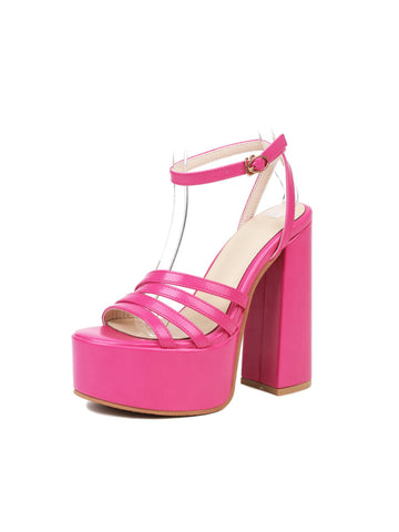 Pink platform sandal