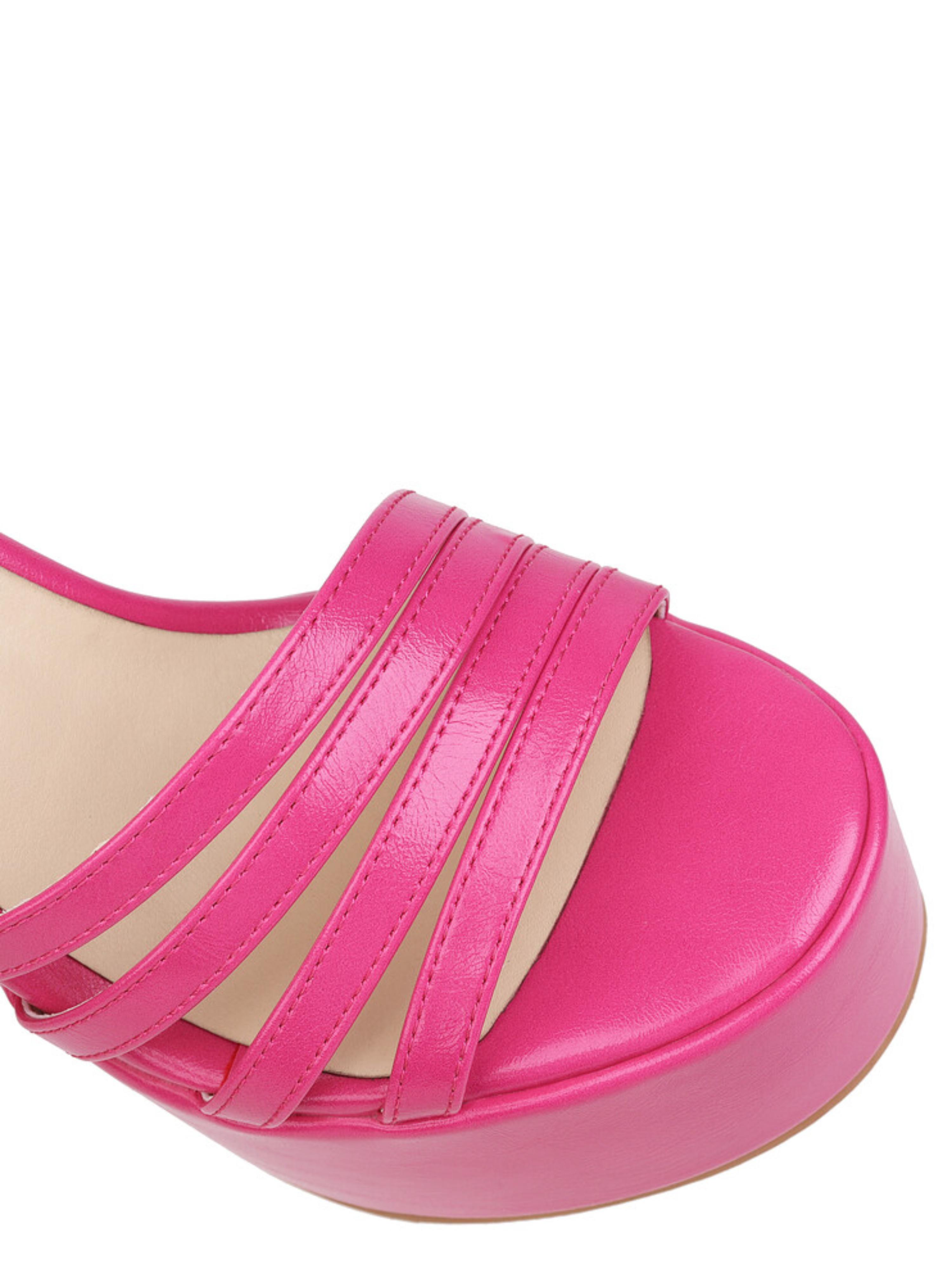 Eye-Catching Fuchsia Platform Party Heel Women Sandals