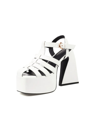 White platform sandal