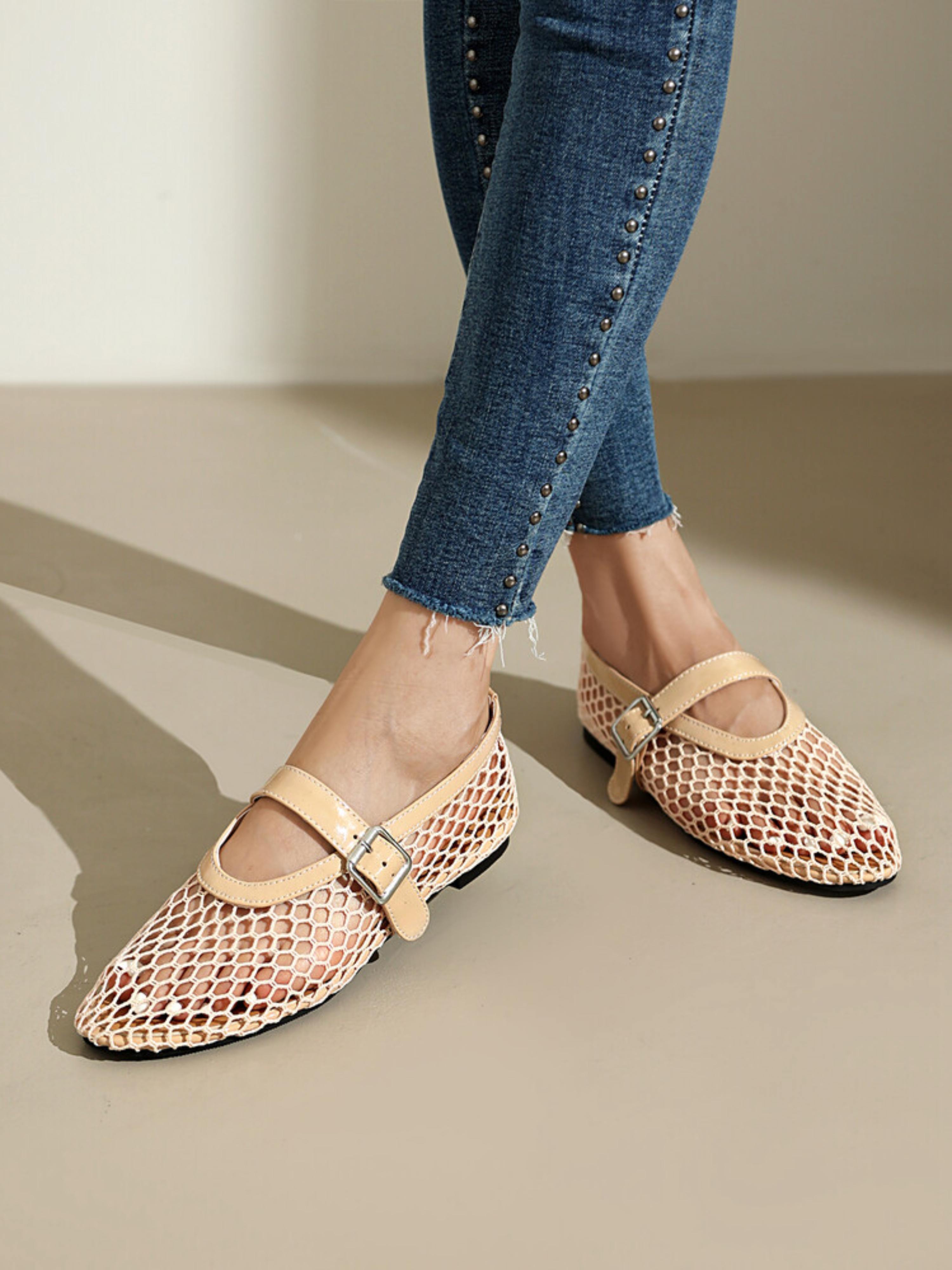 Fashion-Forward Transparent Fishnet Strappy Sandals for Women