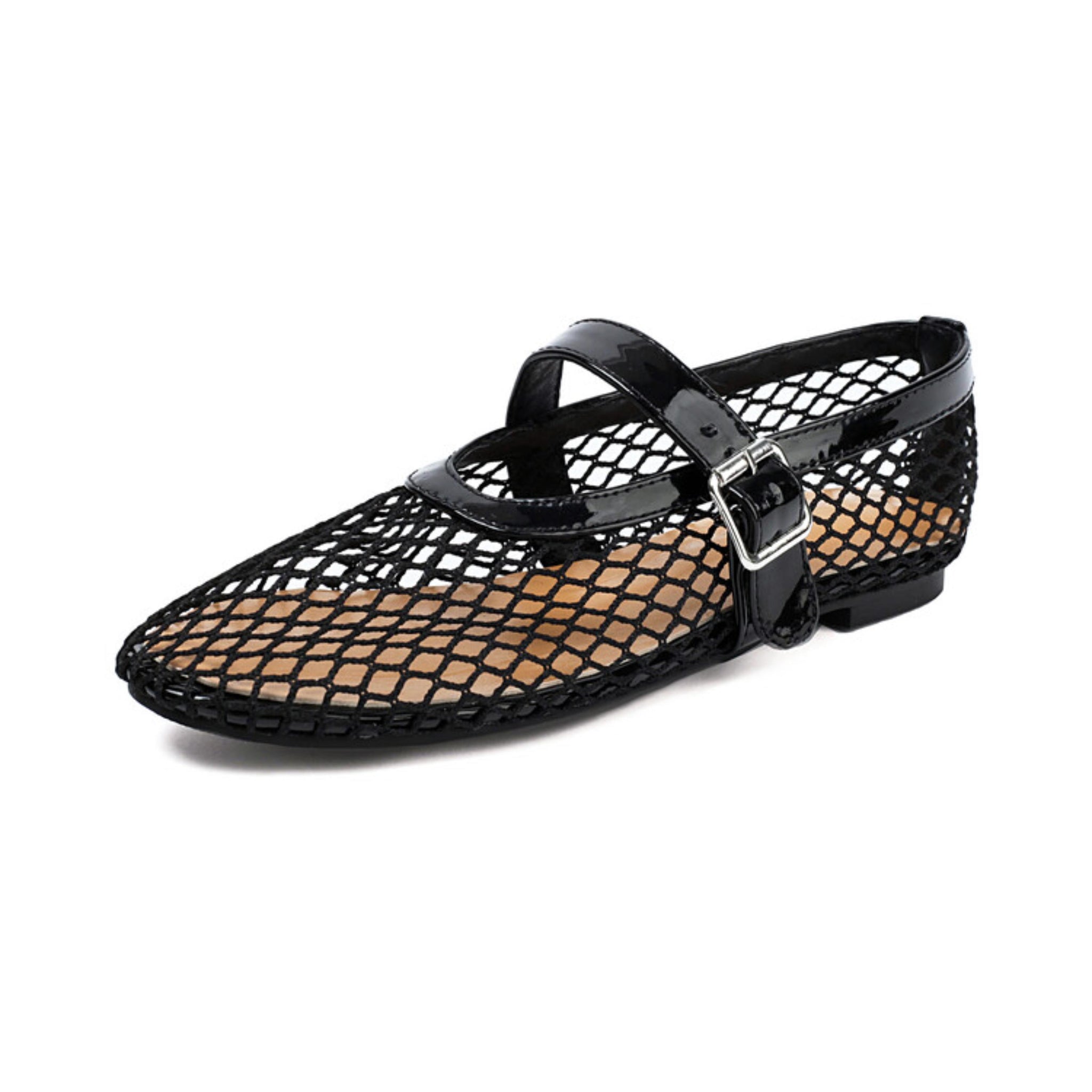 Breathable Fishnet Design Pointed Toe Women's Sandals