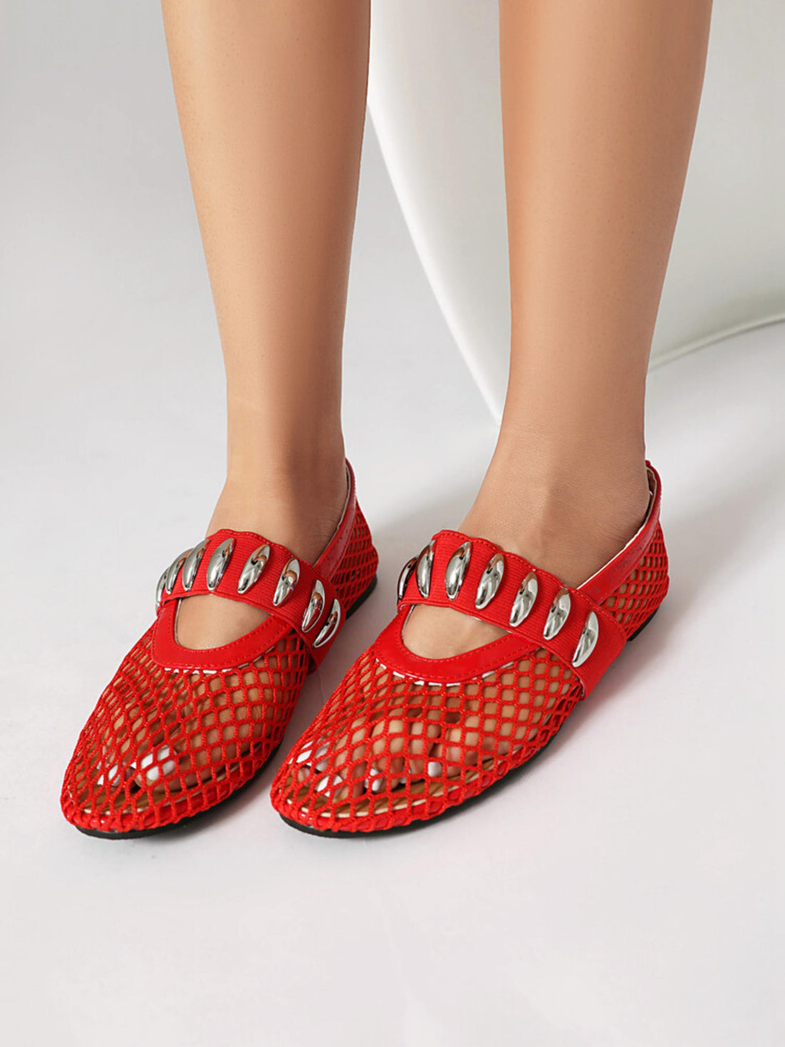Crimson Charm Slip-On Flat Sandals Women