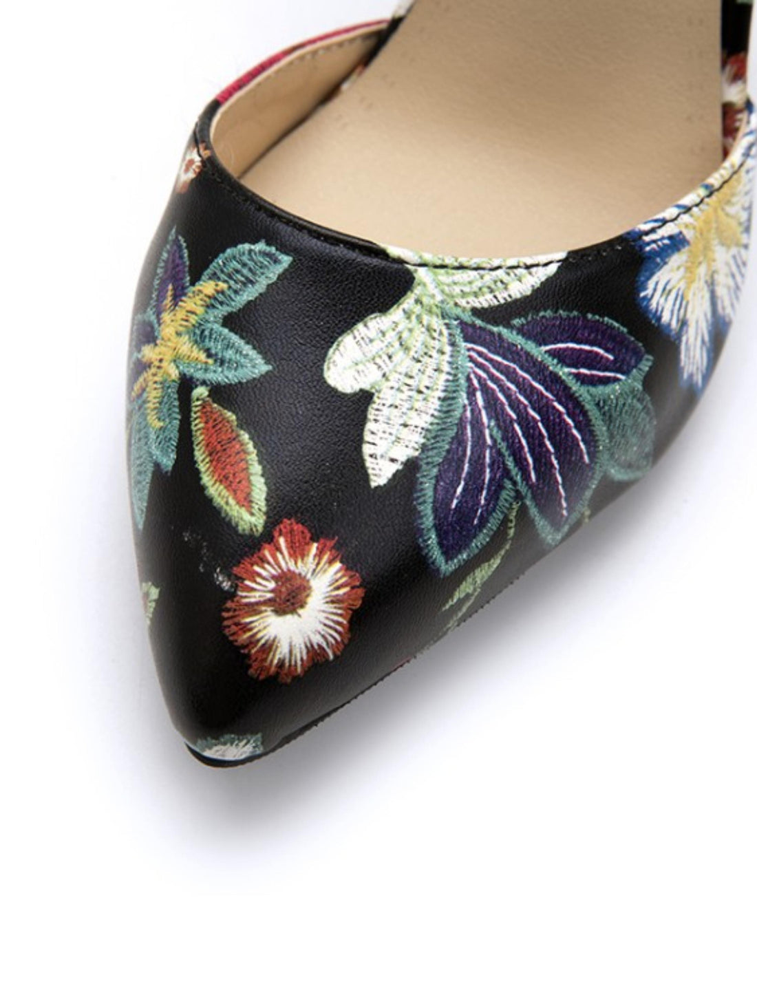 Floral Ankle-Strap Stiletto Heel Women Sandals