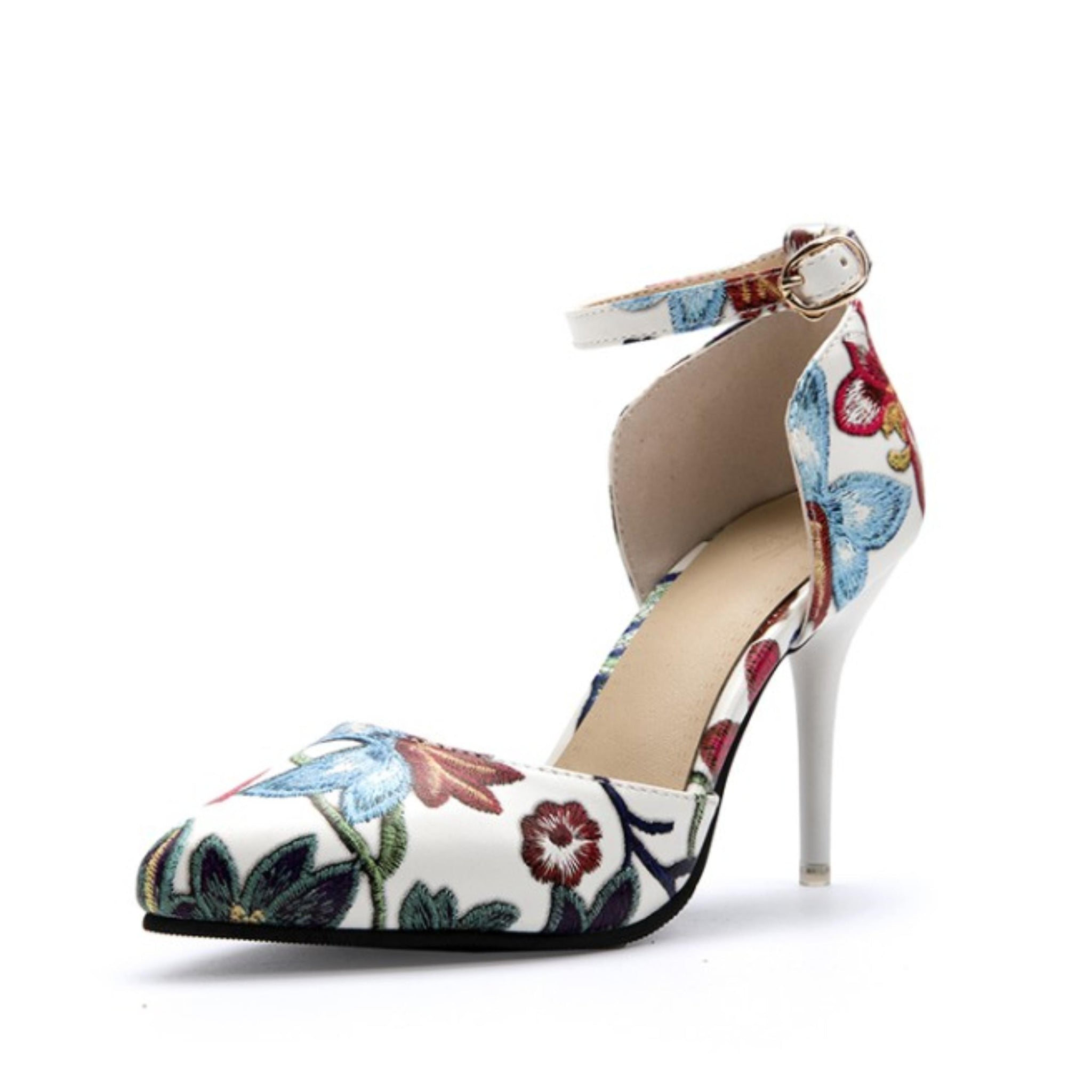 Floral Pointed Toe Dress Sandals for Women