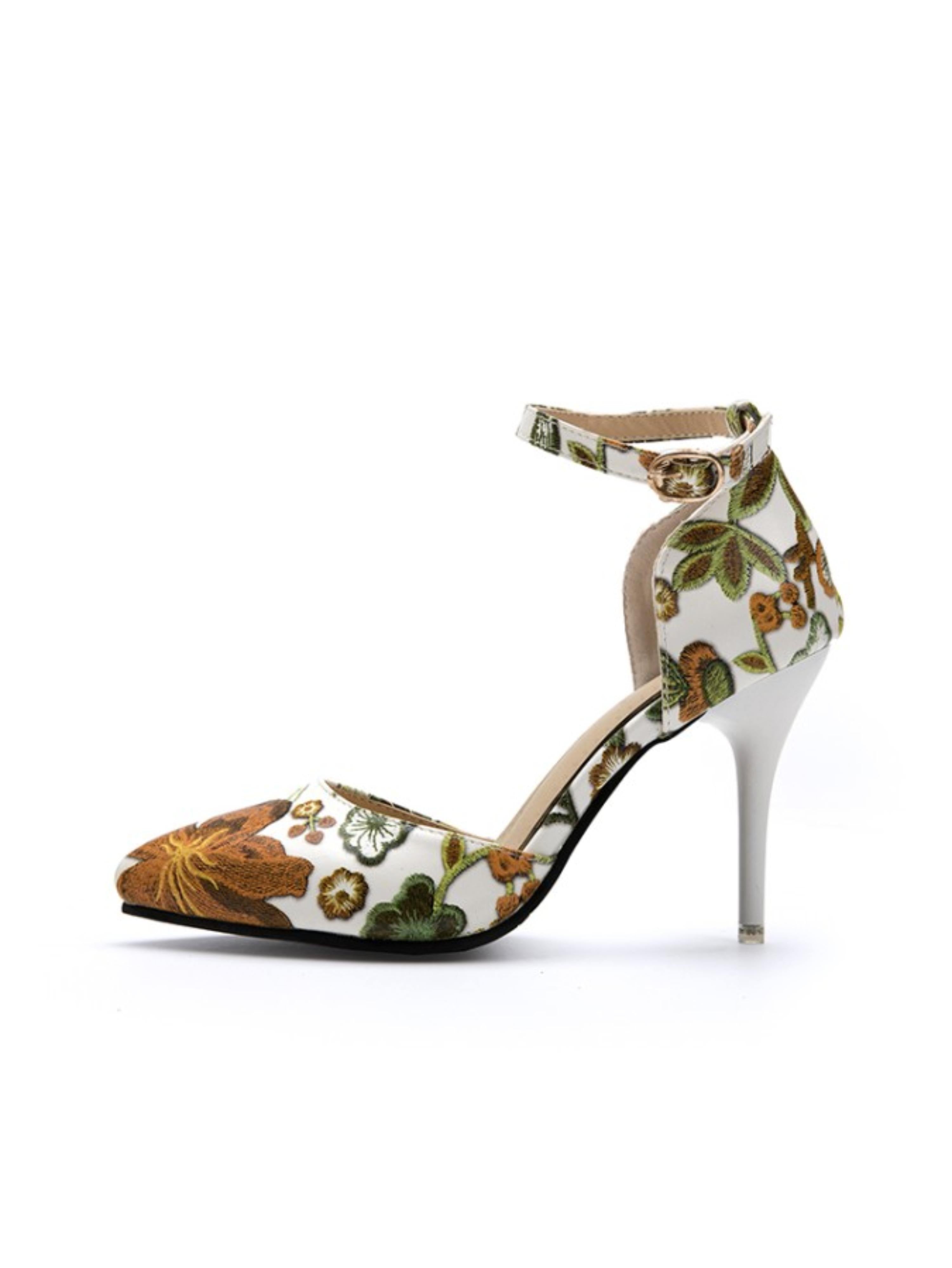 Bold & Beautiful Floral Stiletto Heel Sandals for Women