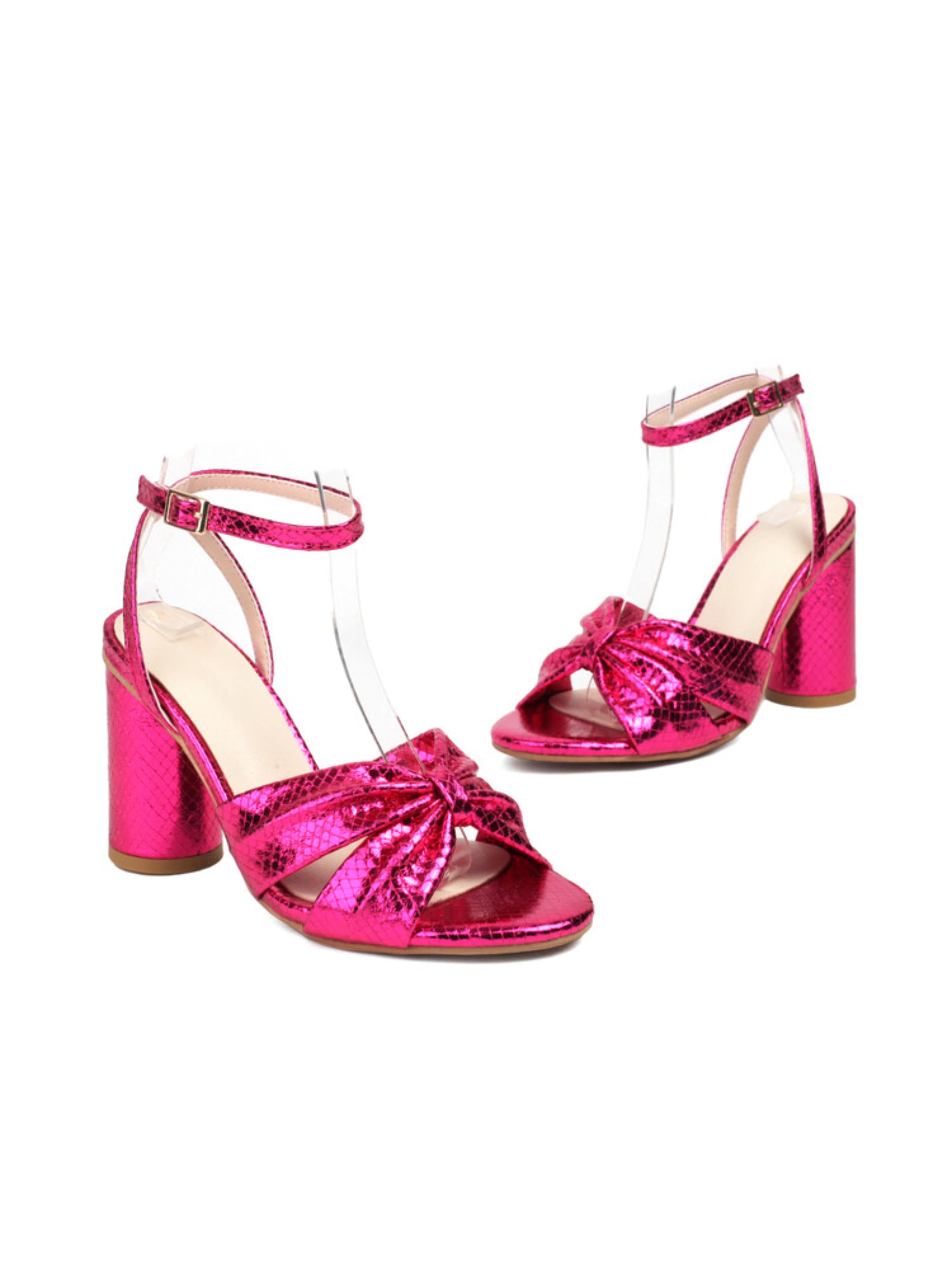 Vibrant Fuchsia Statement Chunky Sandals Women