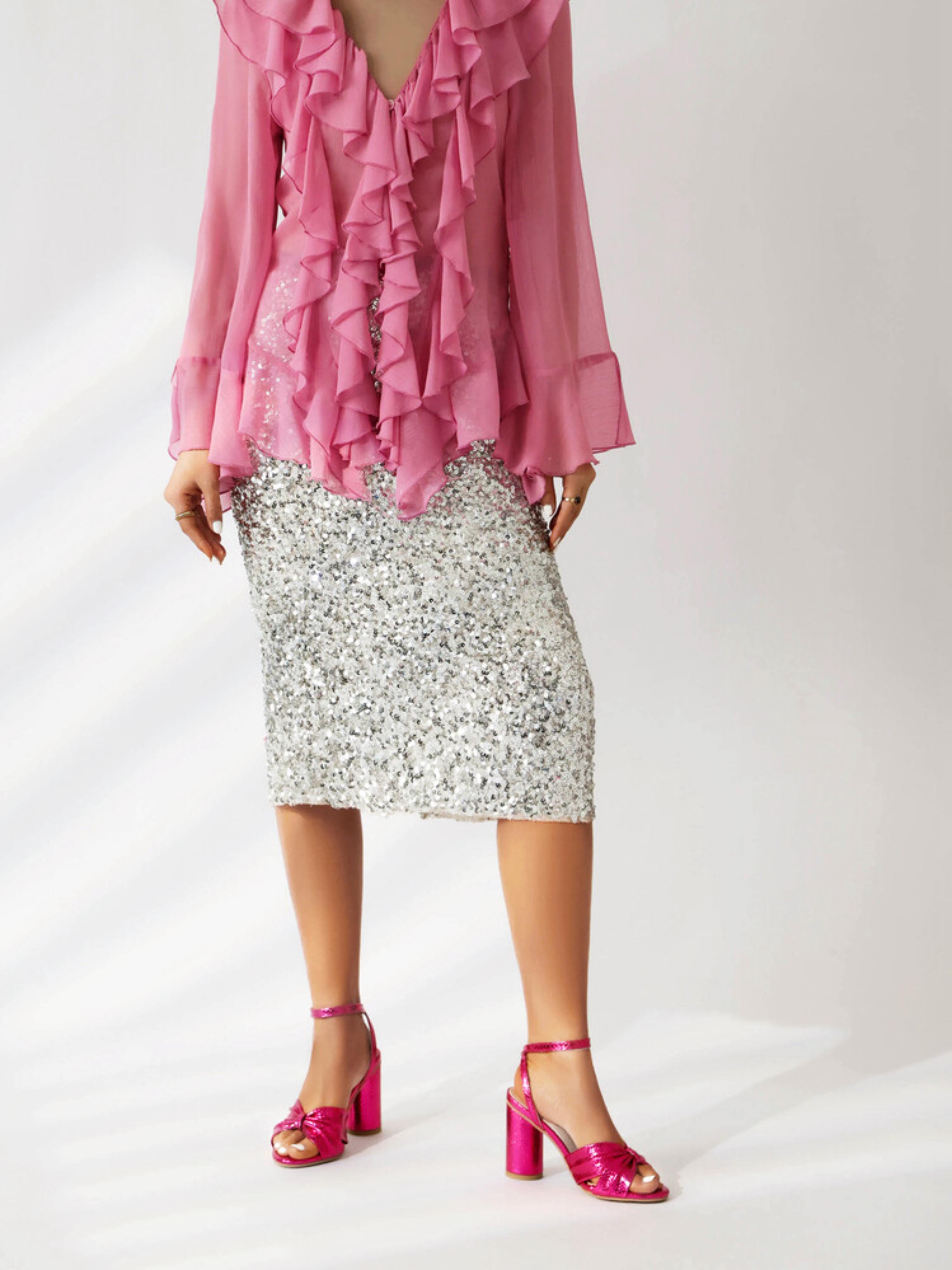 Vibrant Fuchsia Statement Chunky Sandals Women