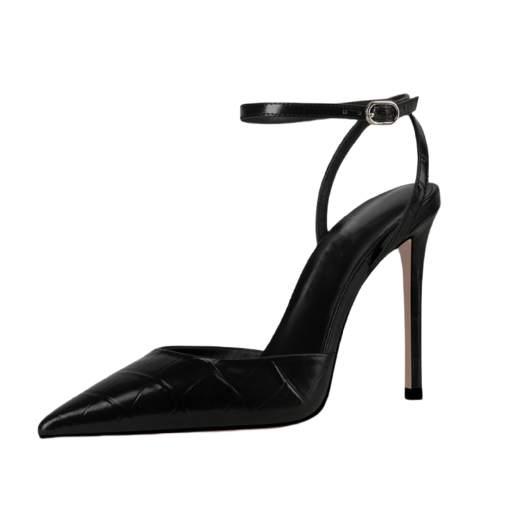 Classic Black Stiletto Heel Sandals for Women