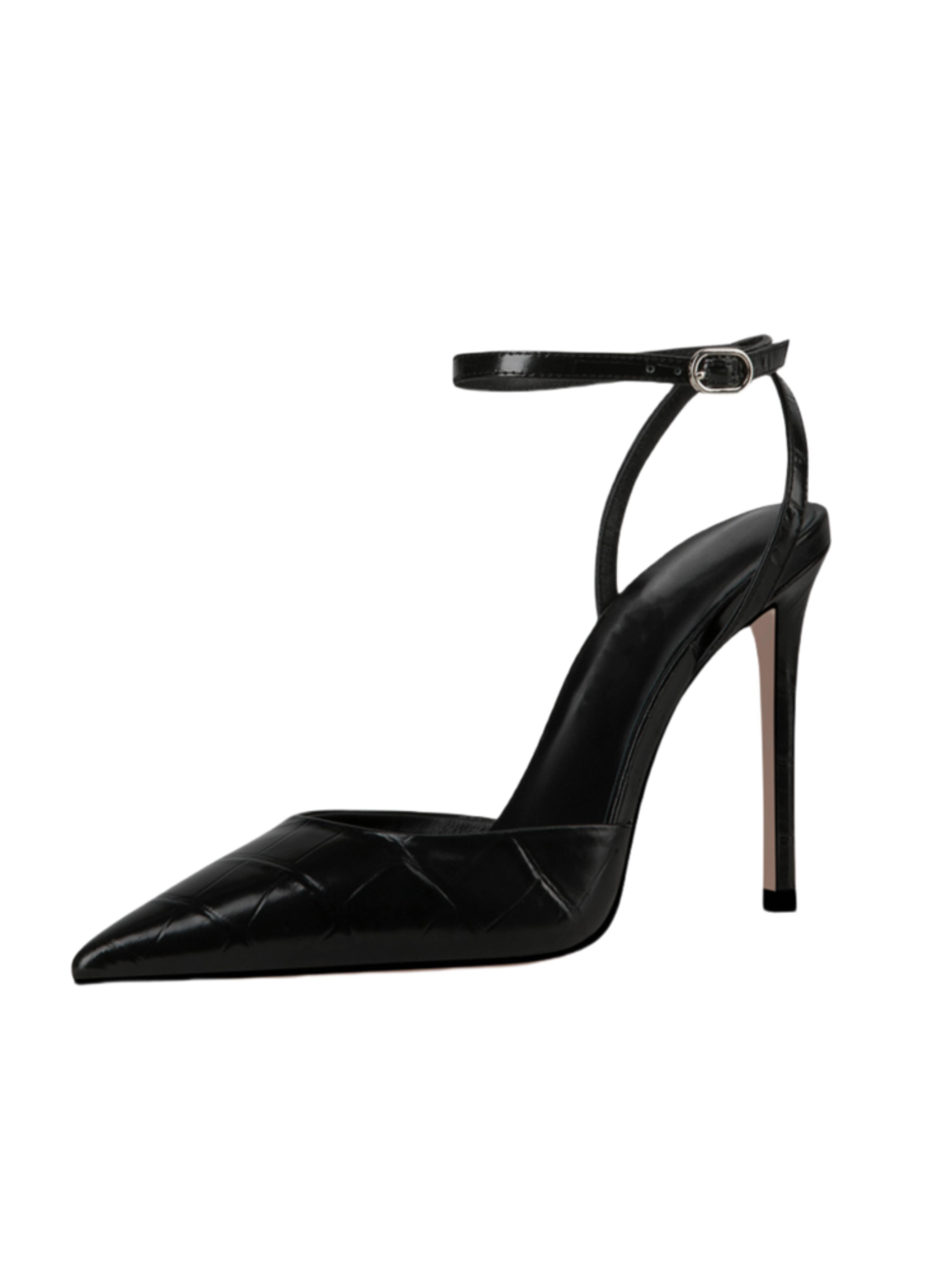 Classic Black Stiletto Heel Sandals for Women