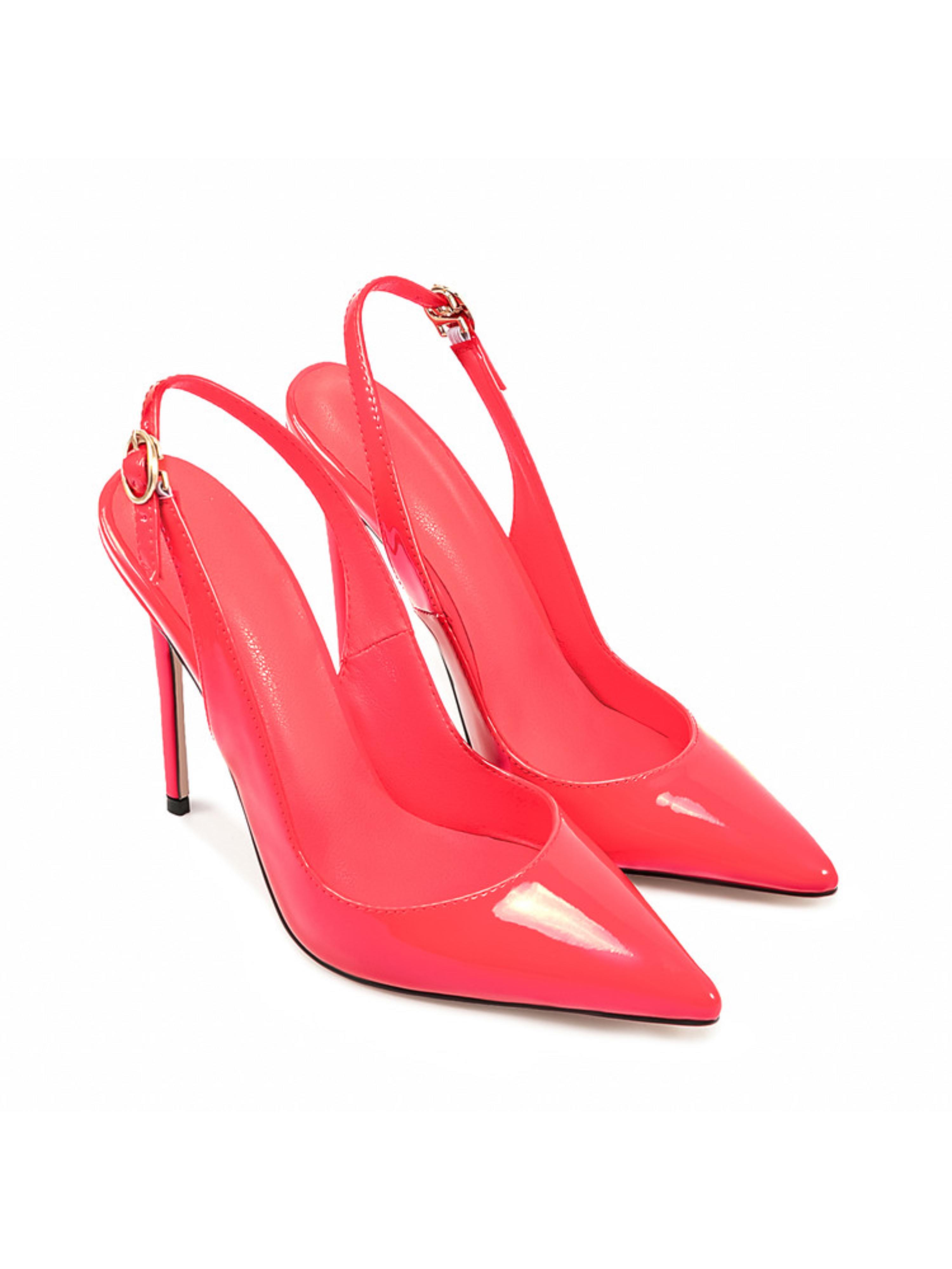 Ultra-Sleek Pink Patent Hot Pink Sandals for Women
