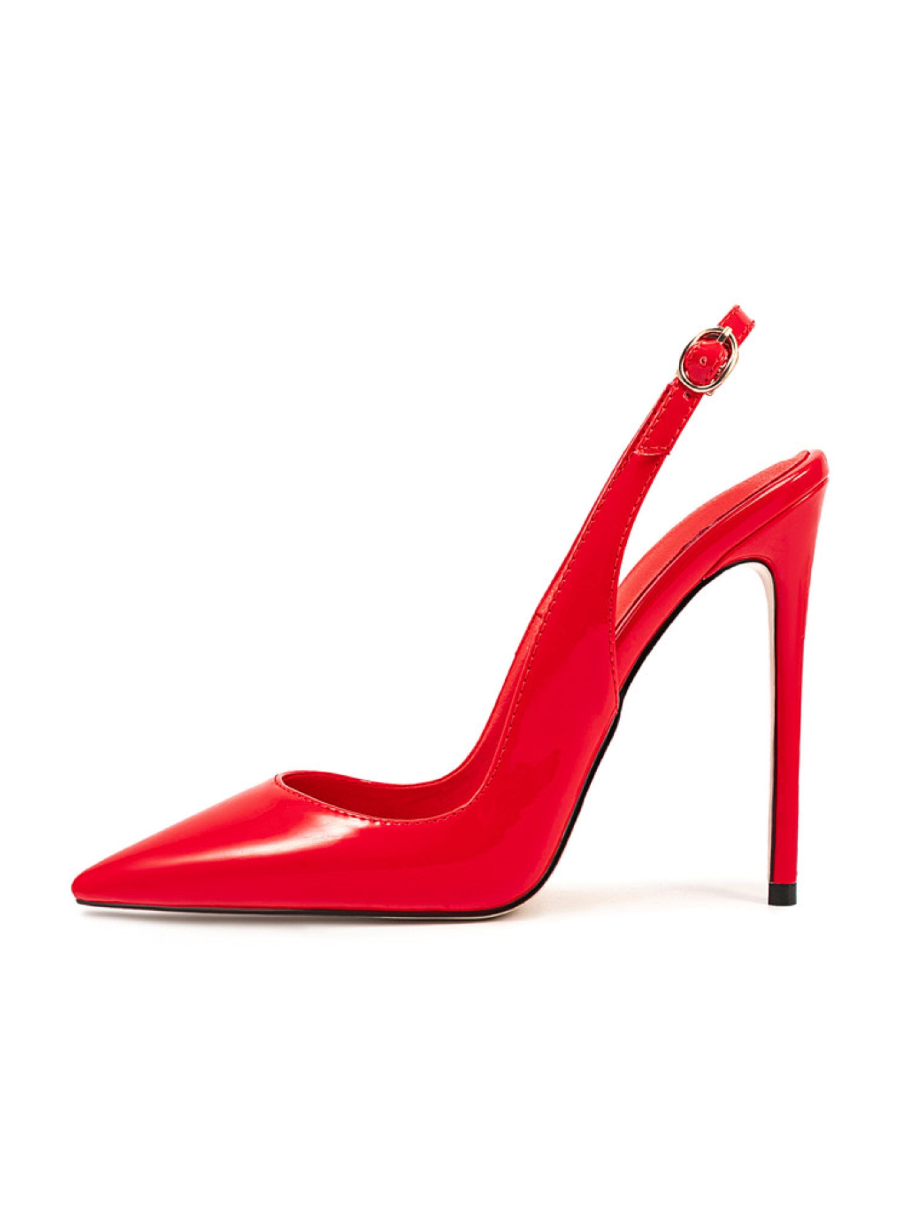 Night Out Red with Sharply Pointed Toe Sandals for Women
