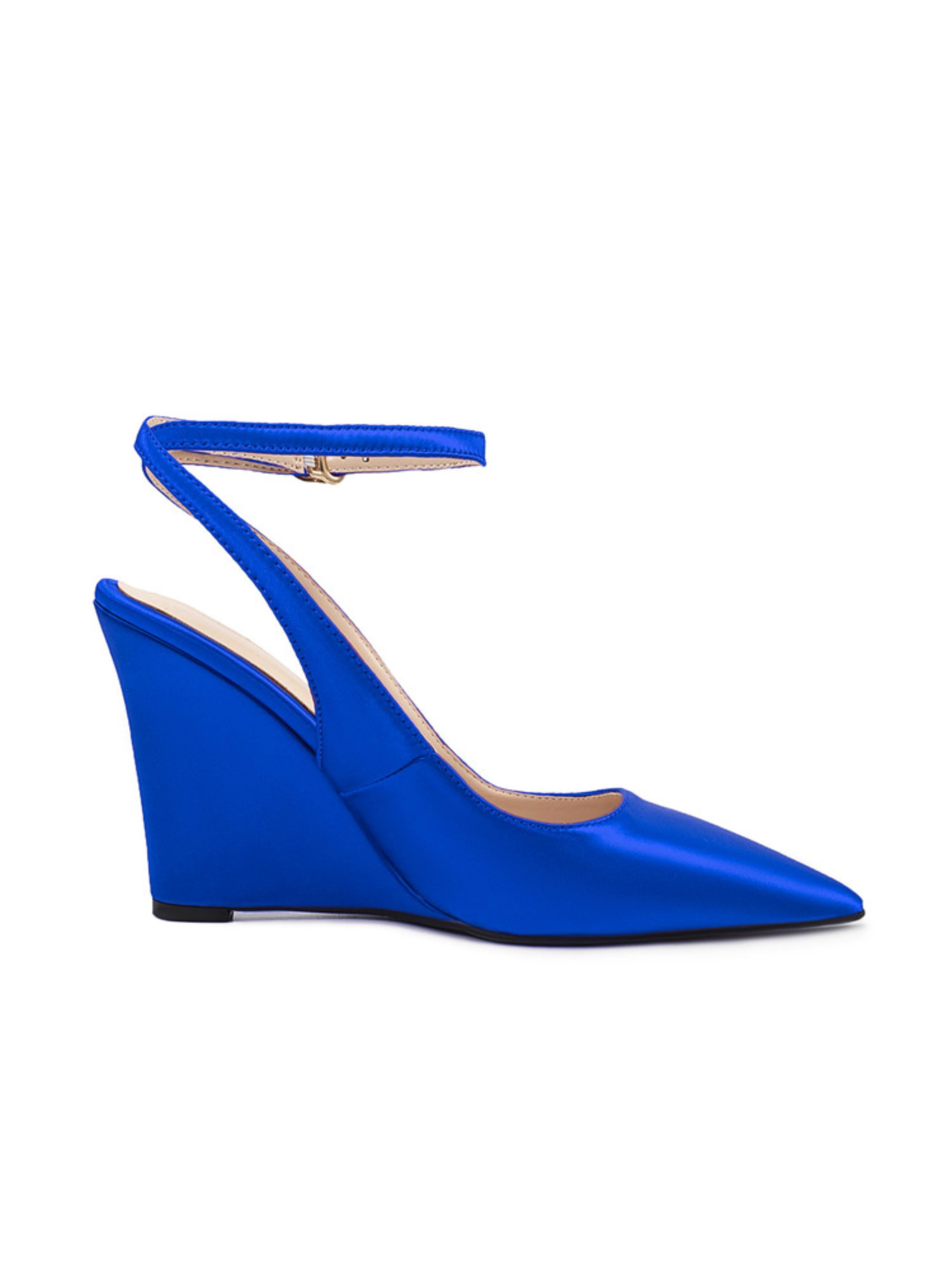Stunning Blue Satin Finish Heel Sandals for Women