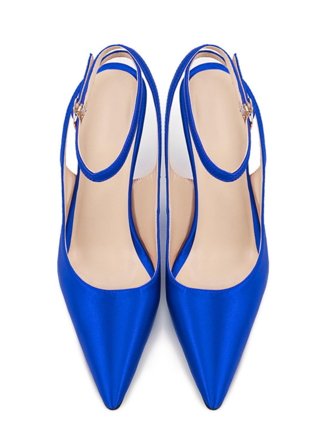 Stunning Blue Satin Finish Heel Sandals for Women