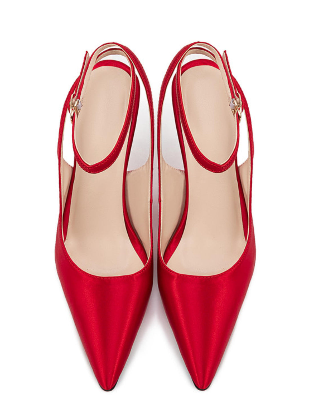 Satin Grace Pointed Toe Women Wedge Sandals