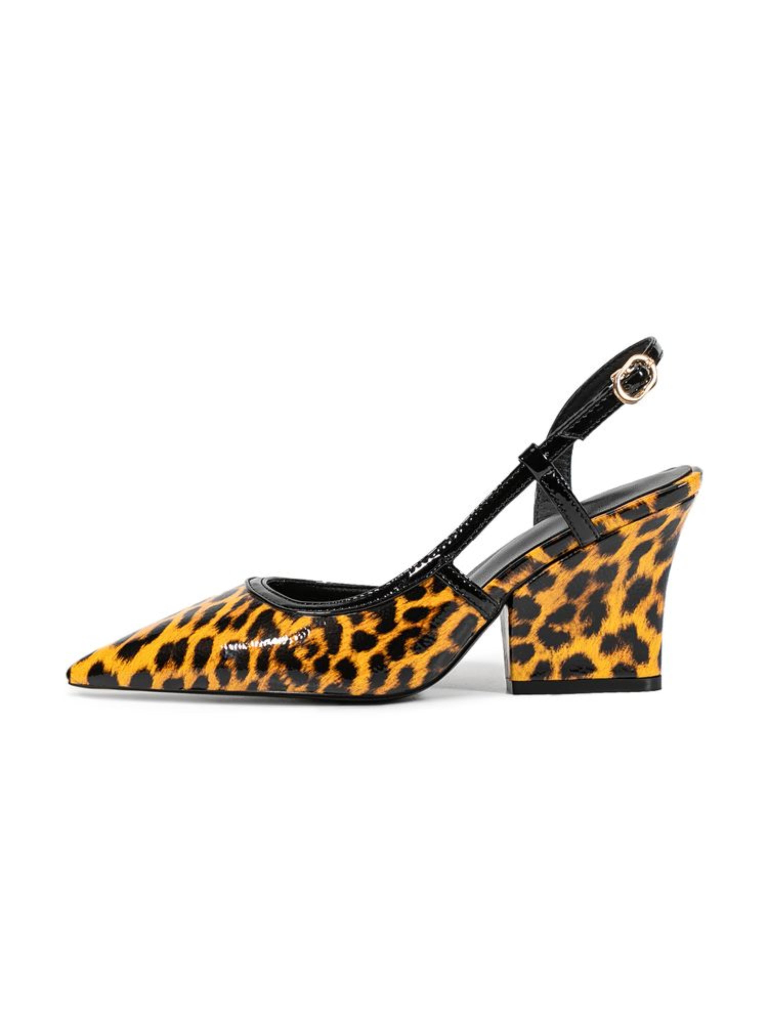 Leopard Print Slingback Women Wedge Sandals