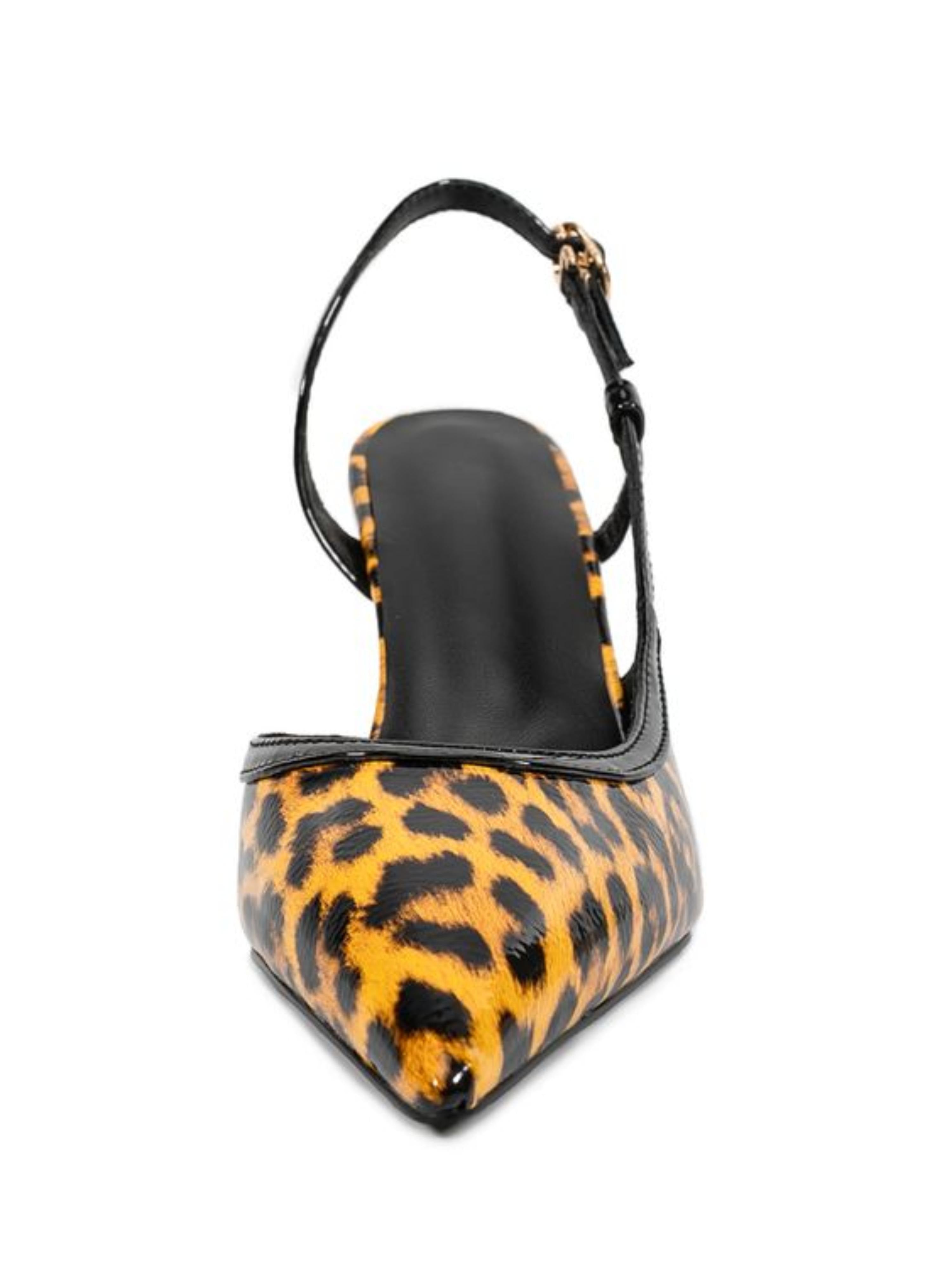 Leopard Print Slingback Women Wedge Sandals