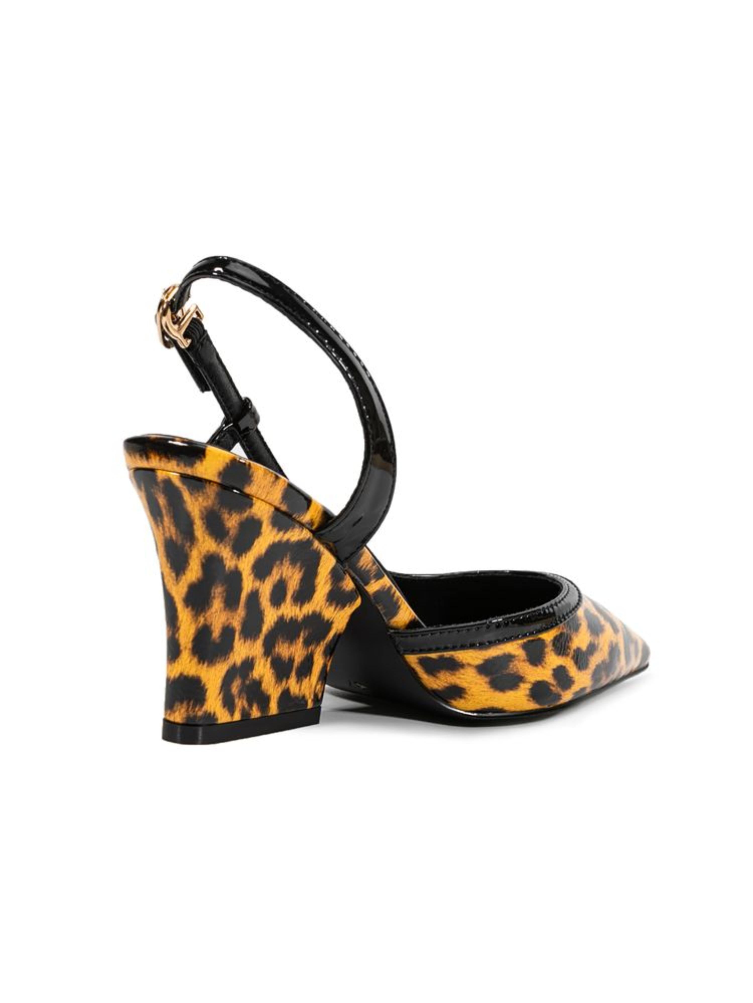 Leopard Print Slingback Women Wedge Sandals