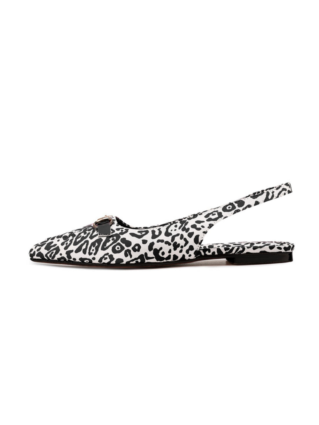 Animal Print Slingback Flat Sandals for Women