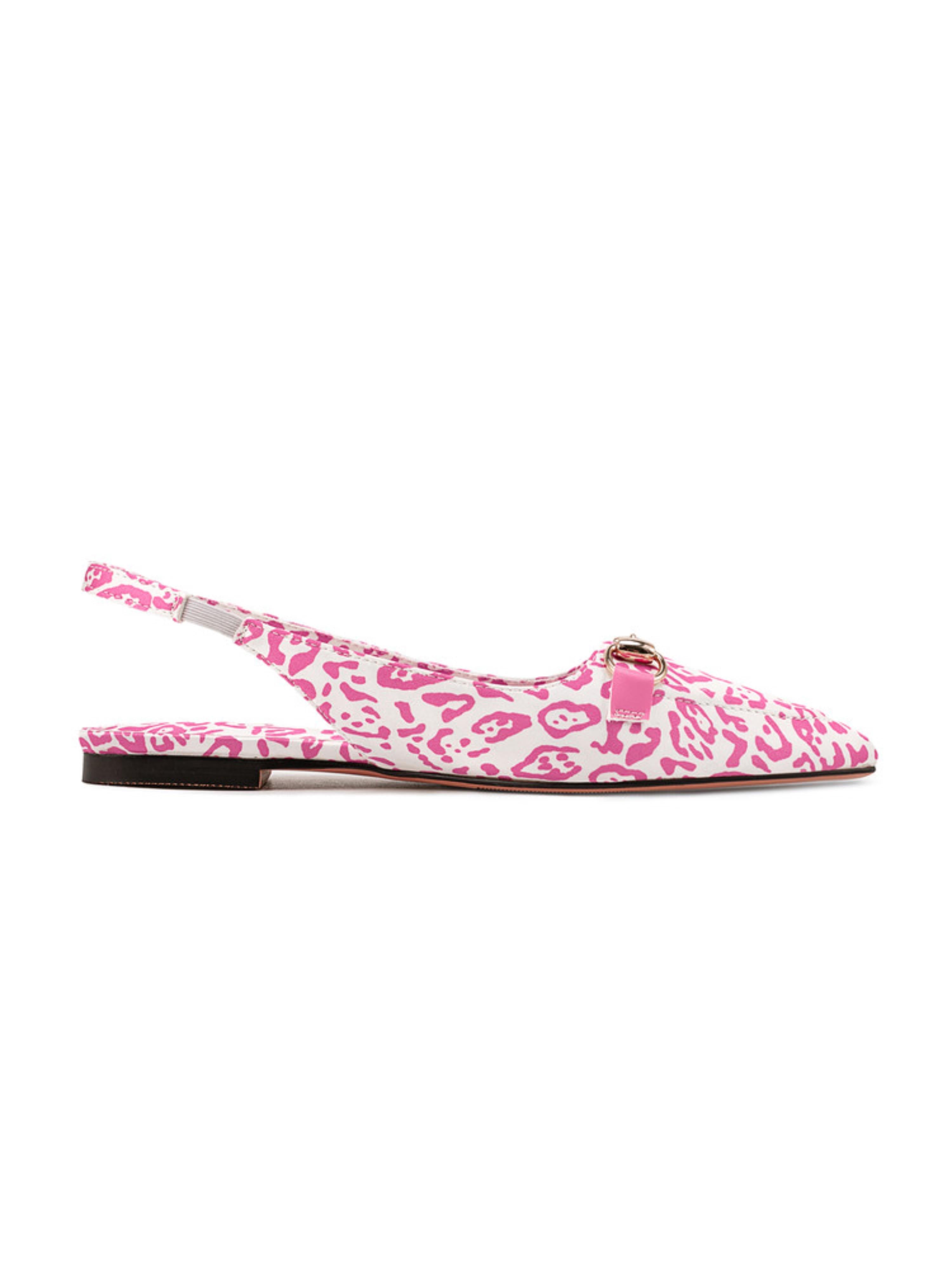 Leopard Chic Flat Pink Sandals for Women