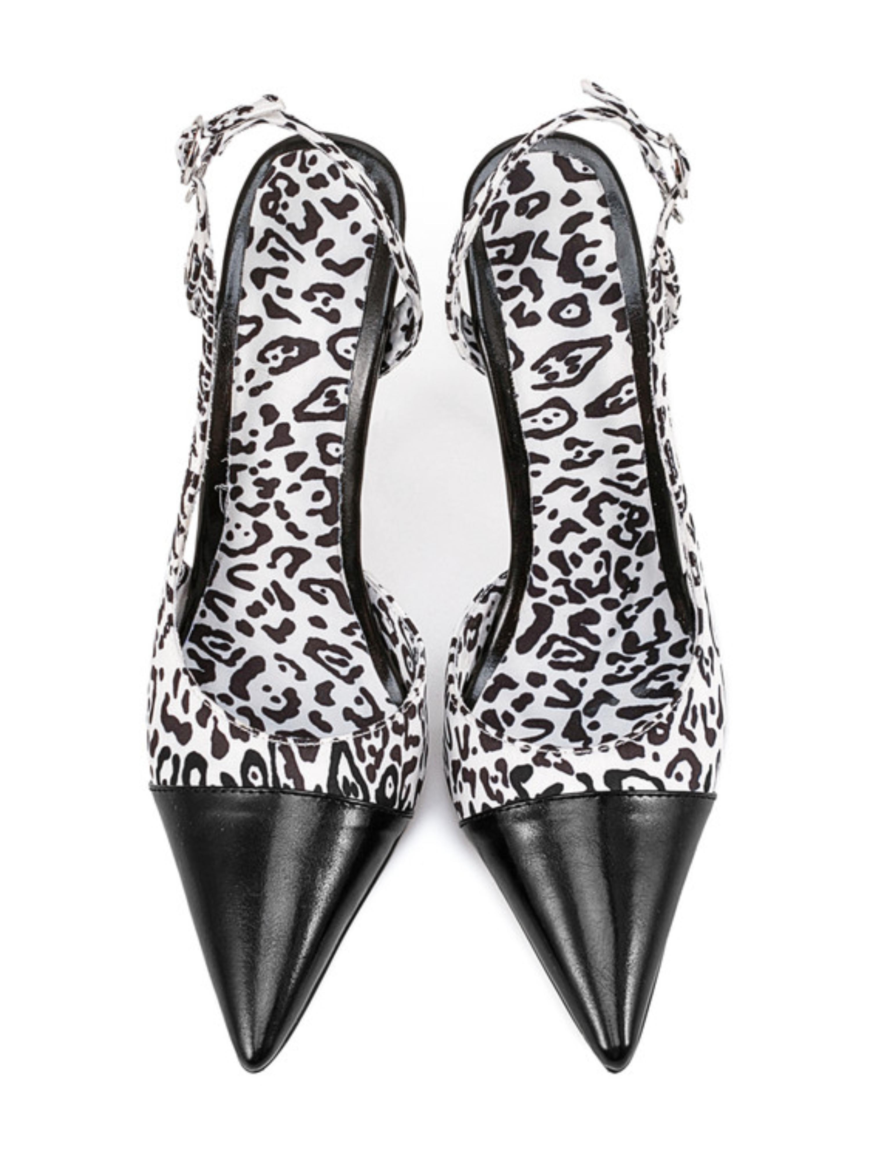 Bold Animal Print Chic Women Black Sandals