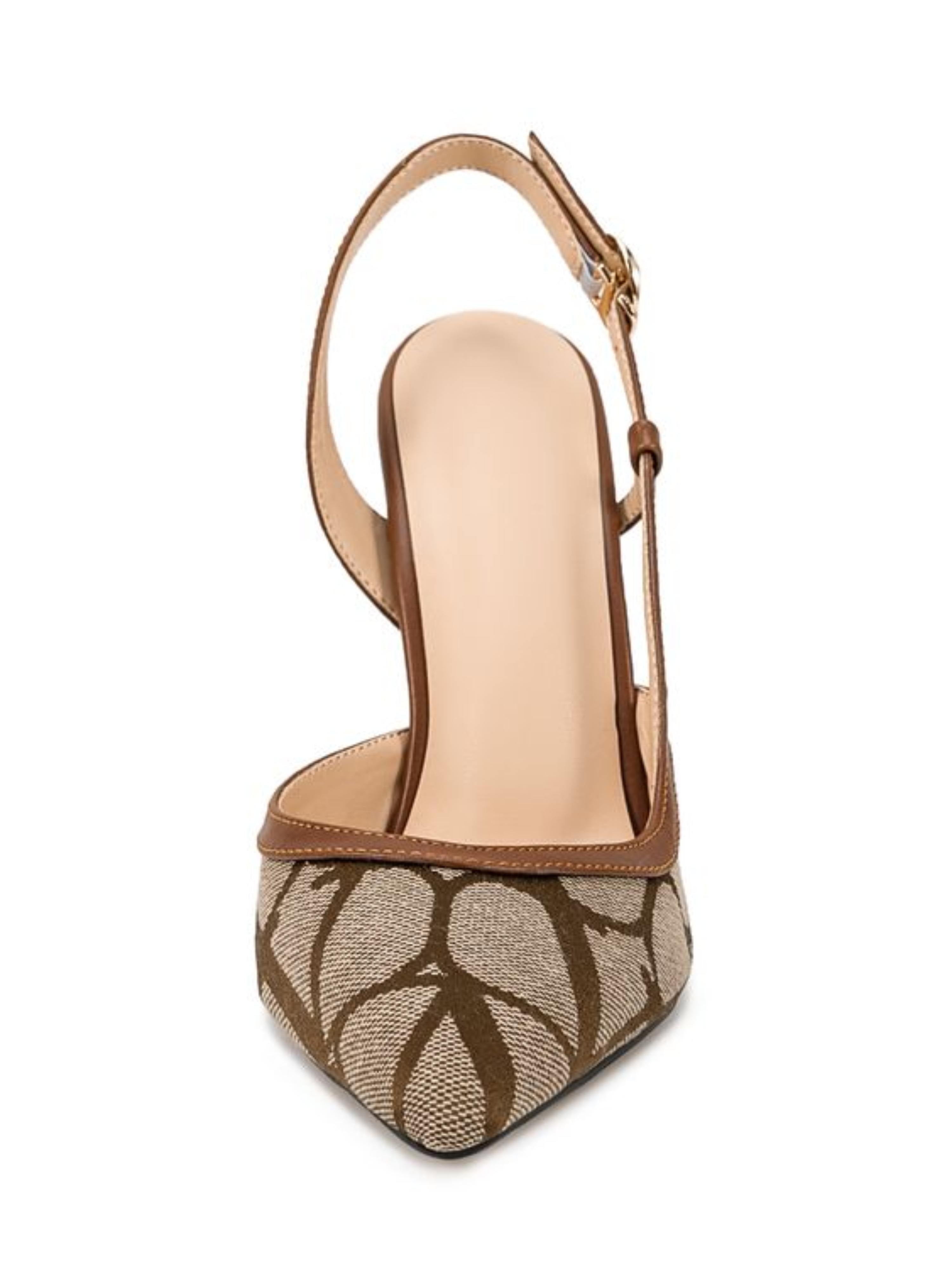 Fierce Monogram Patterned Brown Sandals for Women