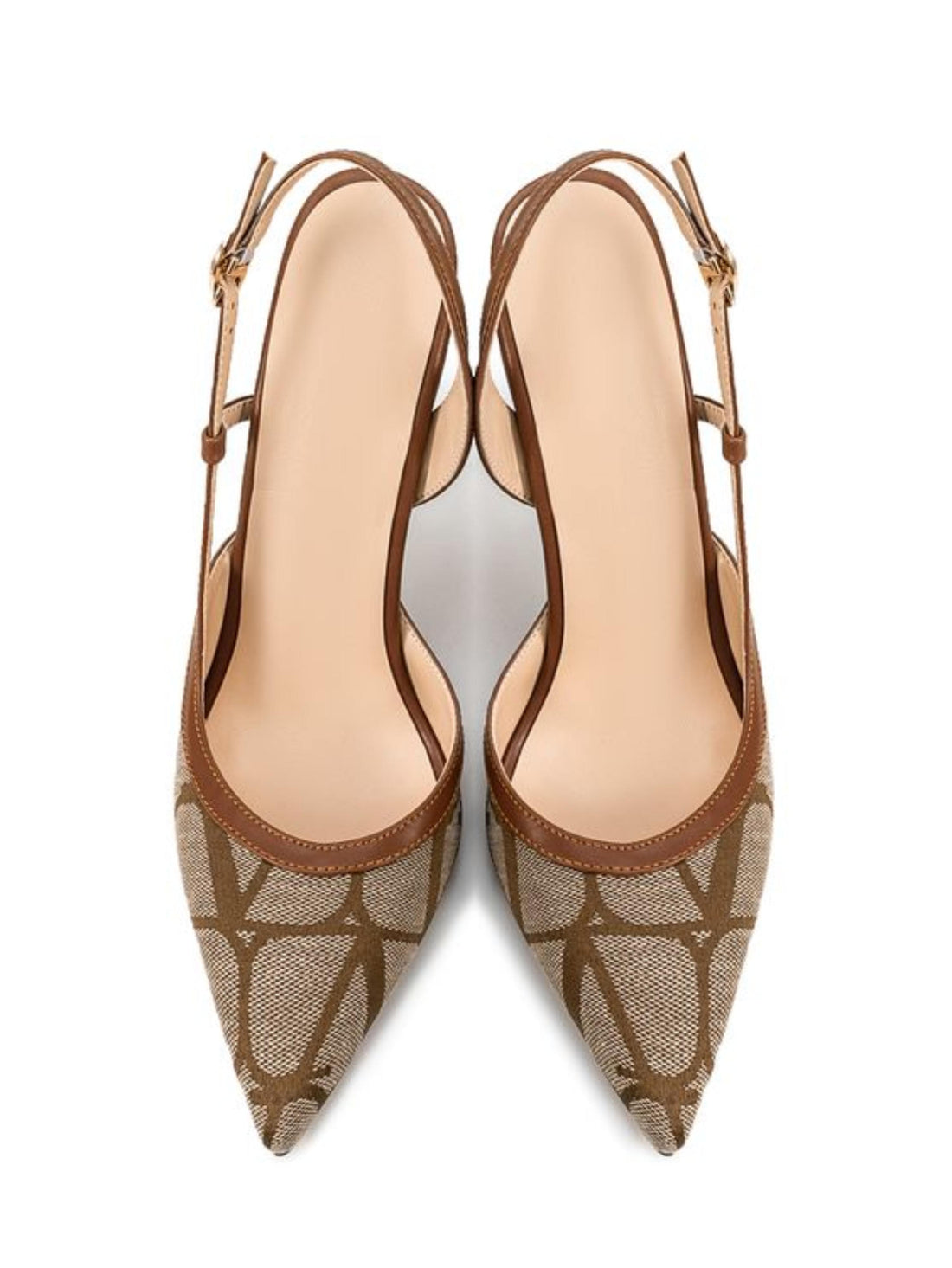 Fierce Monogram Patterned Brown Sandals for Women