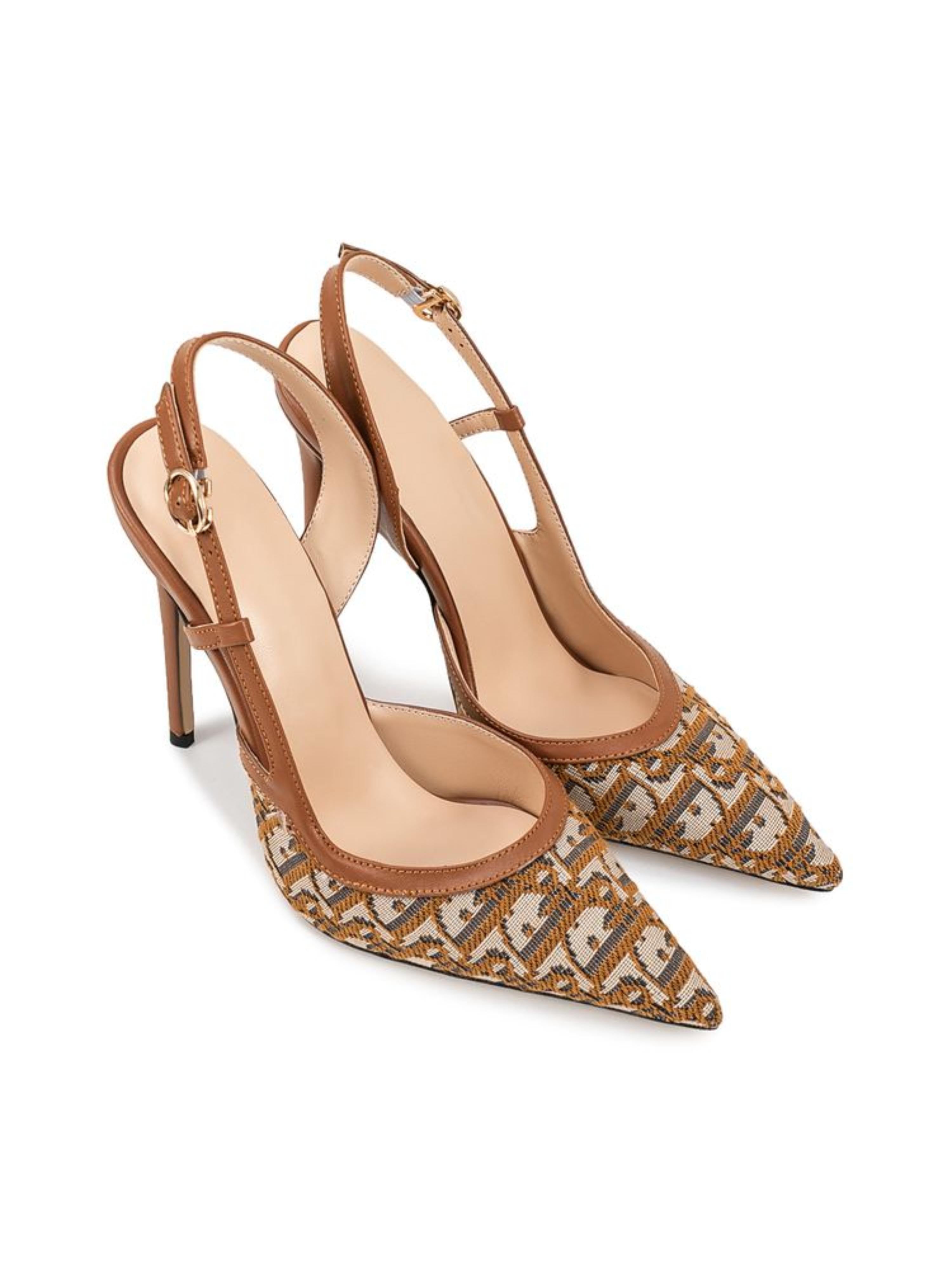 Earth-Toned Glamour Brown Sandals for Women