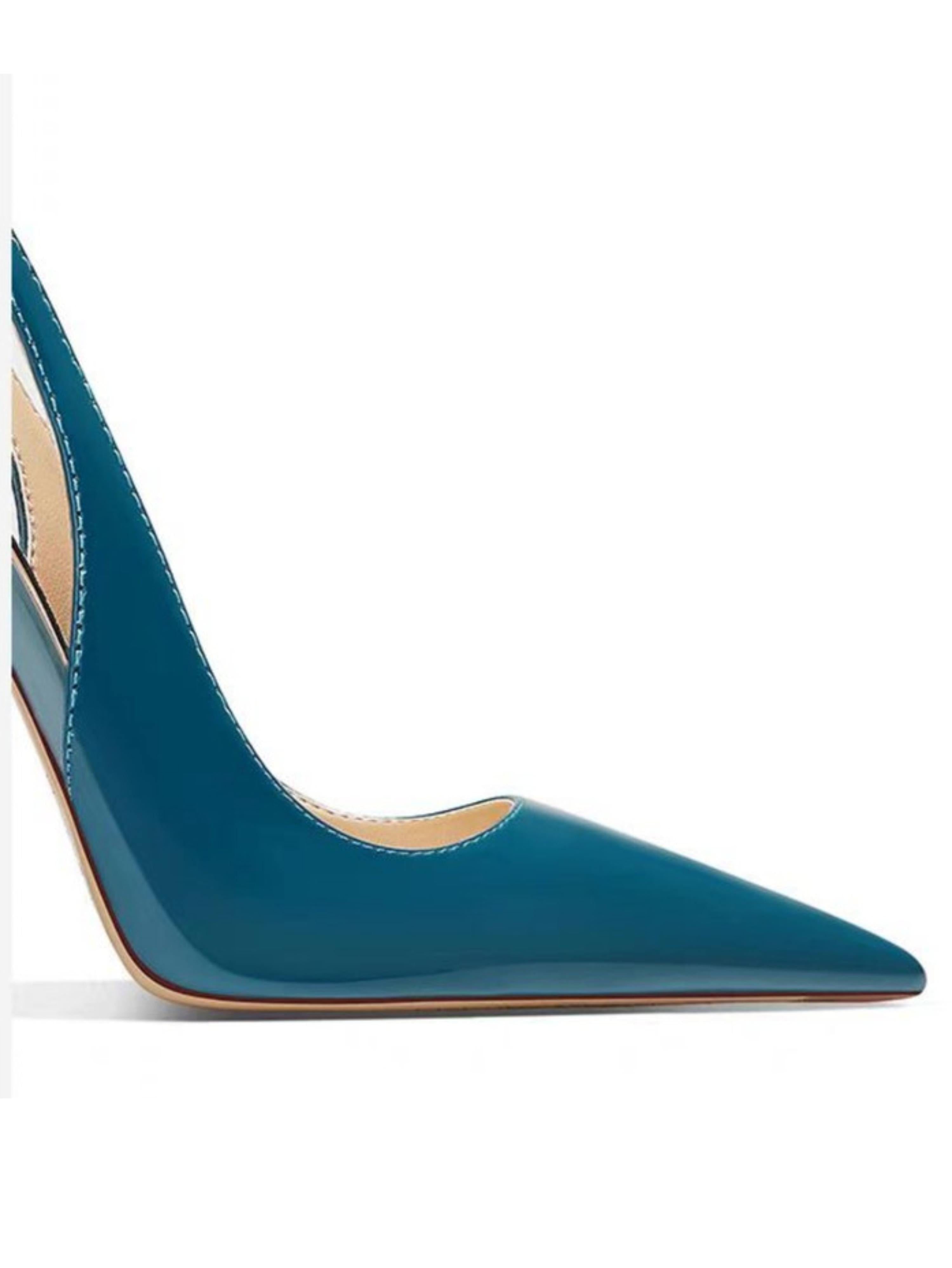 Blue Glossy Noir Casual Sandals for Women