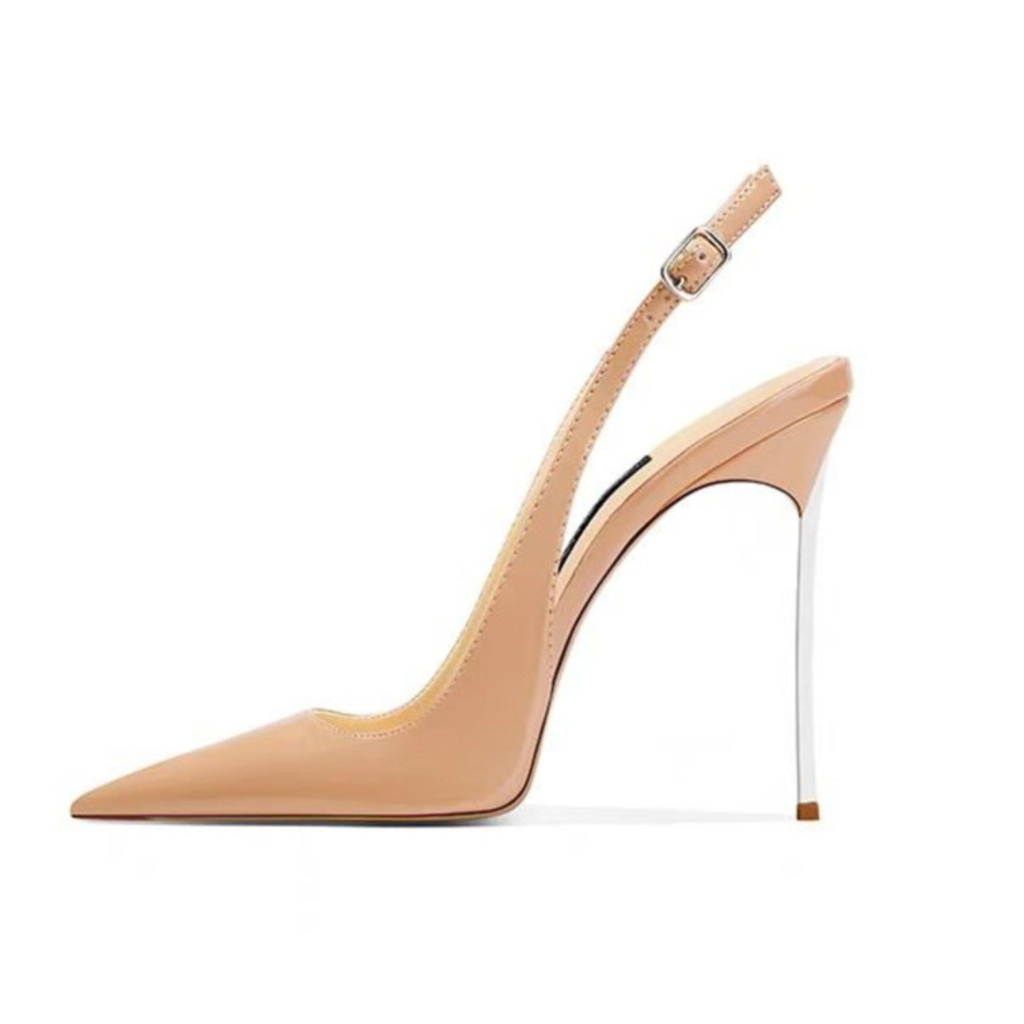 Nude high-heeled shoe