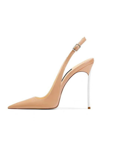 Nude high-heeled shoe