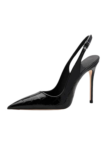 Midnight Gloss Stiletto High Heel Sandals for Women