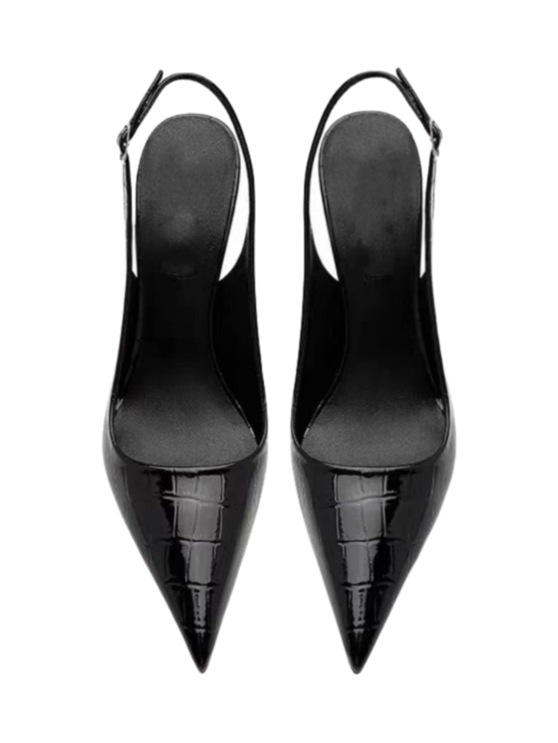 Midnight Gloss Stiletto High Heel Sandals for Women