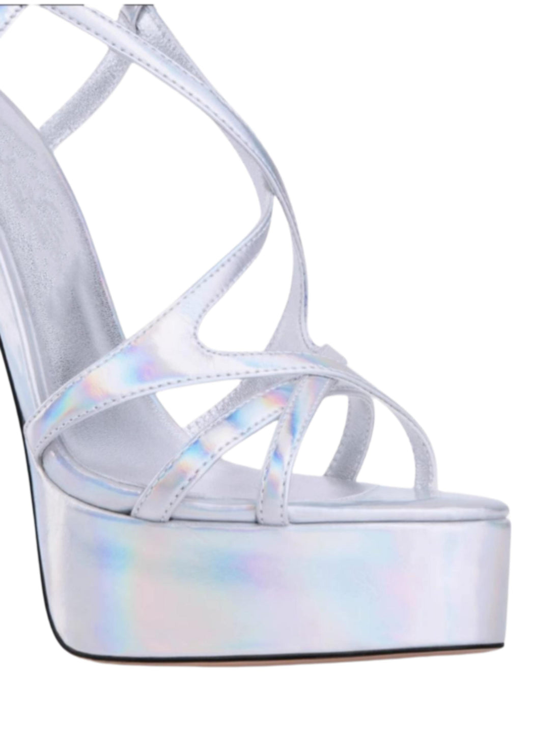 Futuristic Party Glam Silver Sandals for Women