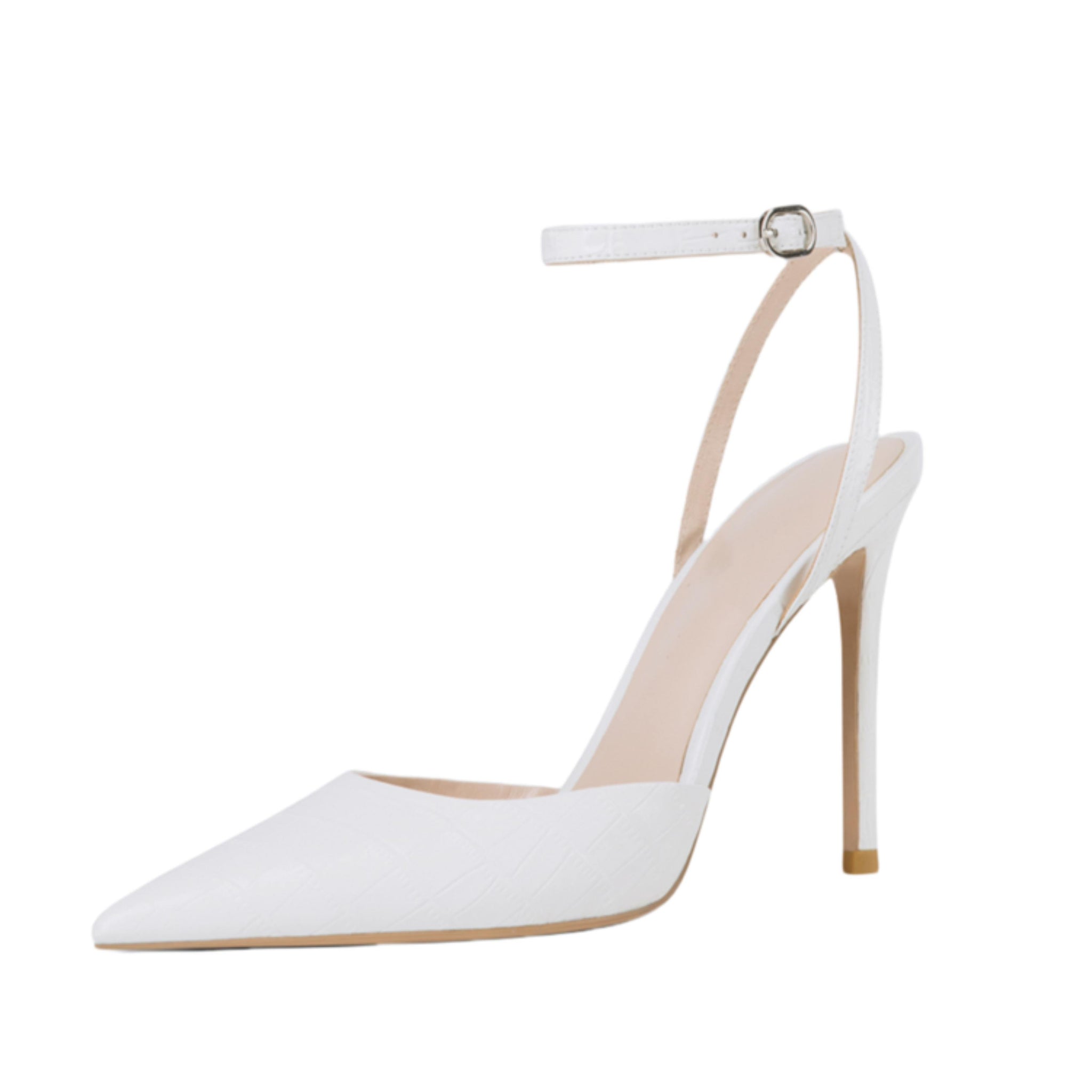 Pointed-Toe Women White Sandals