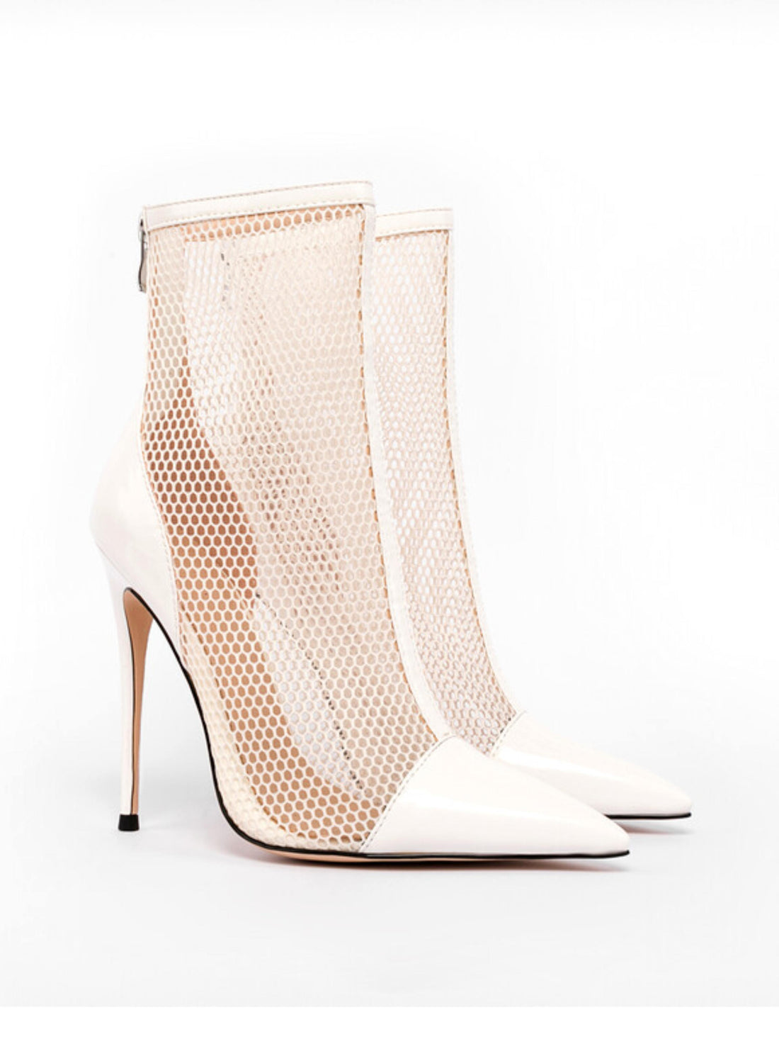 Pointed Toe Stilettos with Back Zipper Sandals for Women