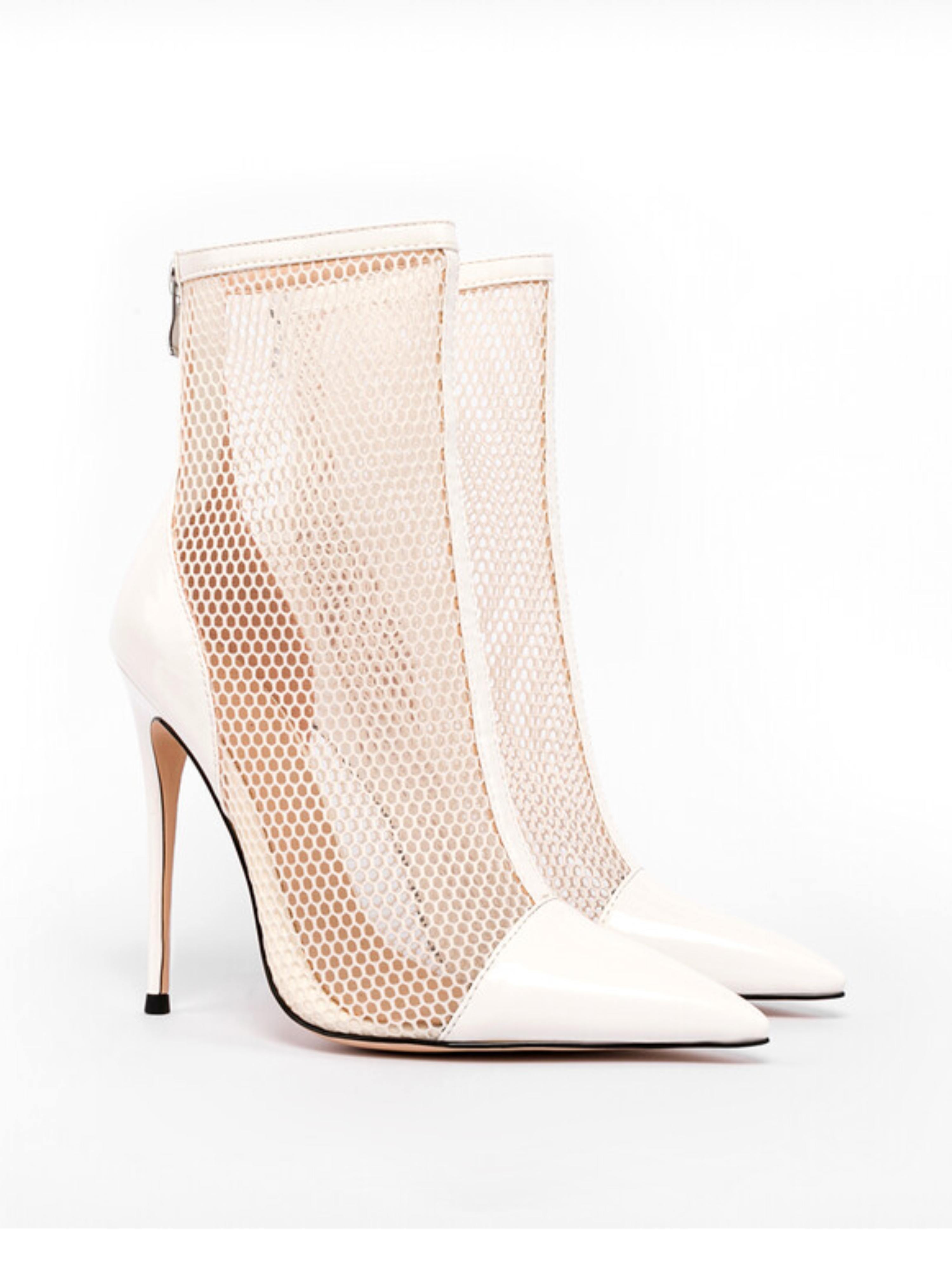 Pointed Toe Stilettos with Back Zipper Sandals for Women