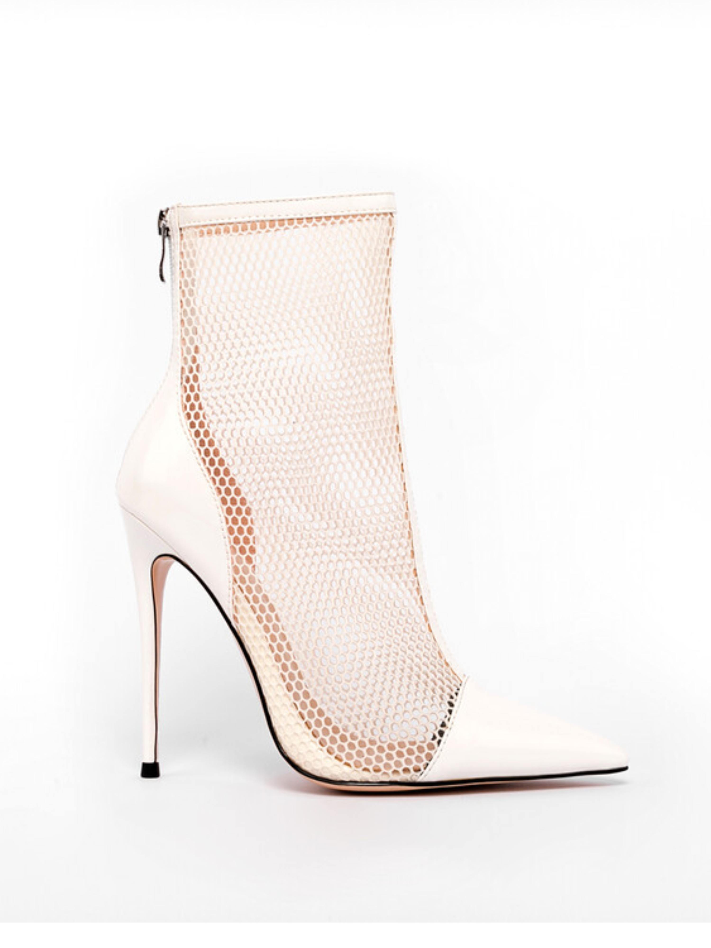 Pointed Toe Stilettos with Back Zipper Sandals for Women