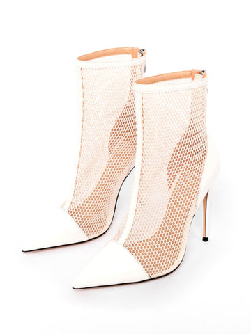 Pointed Toe Stilettos with Back Zipper Sandals for Women