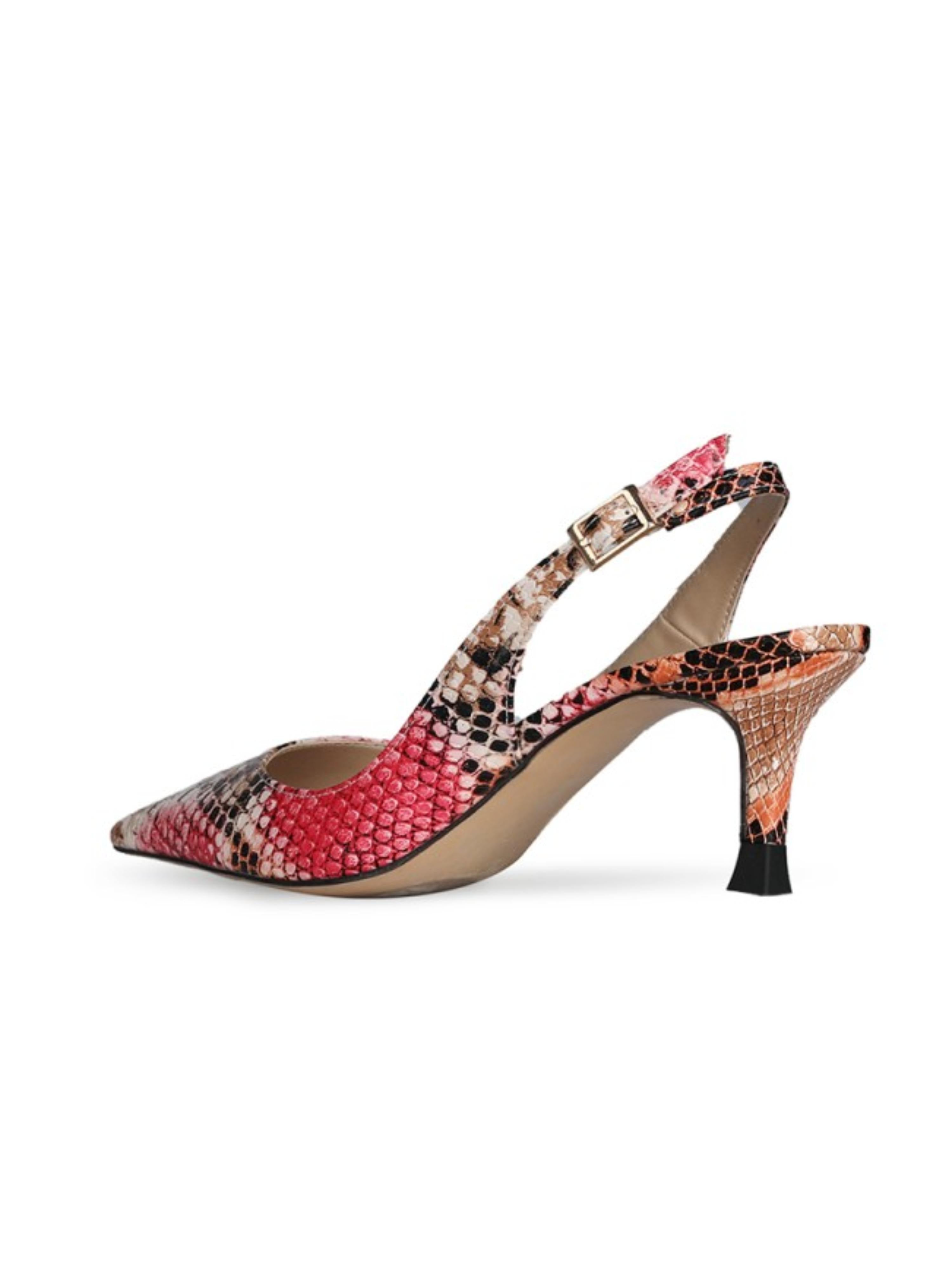 Kitten Heel Pumps Red Sandals for Women