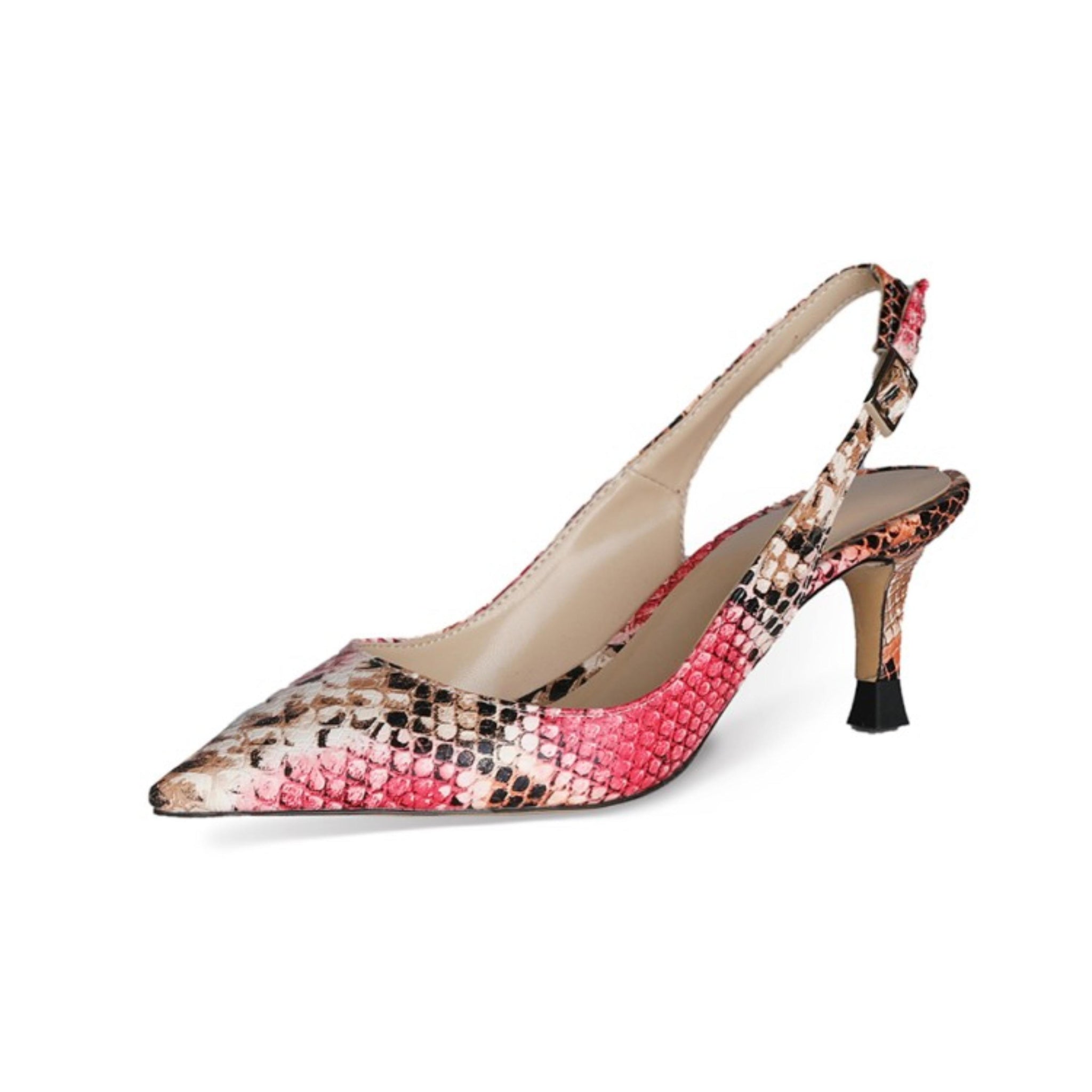 Kitten Heel Pumps Red Sandals for Women